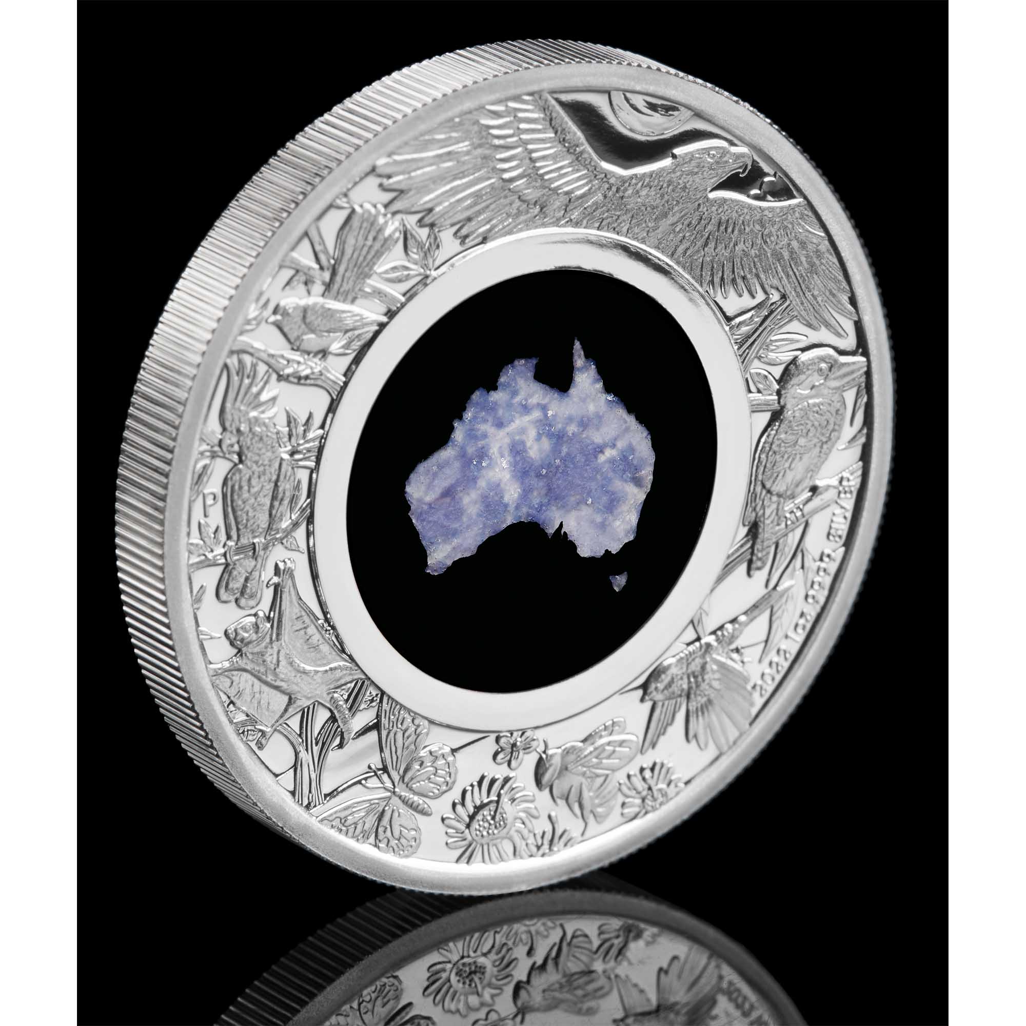 07 2022 Great Southern Land 1oz Silver Proof Blue Lepidolite MacroMood2 HighRes