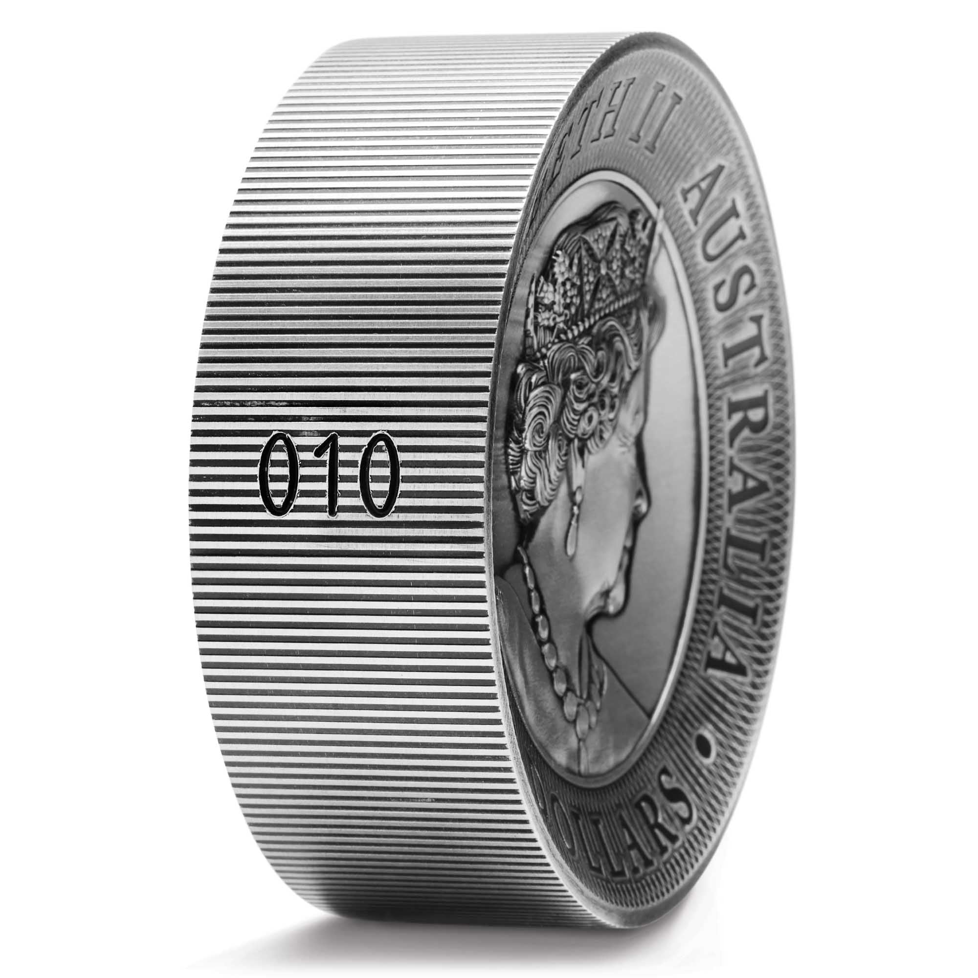 Dragon and Tiger 2022 2 Kilo Silver Antiqued High Relief Coin