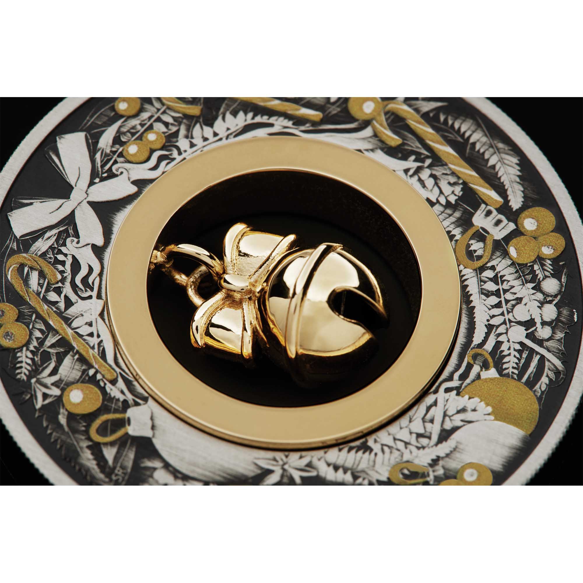 Jingle Bell 2022 2oz Silver Antiqued Coloured Coin | Perth Mint