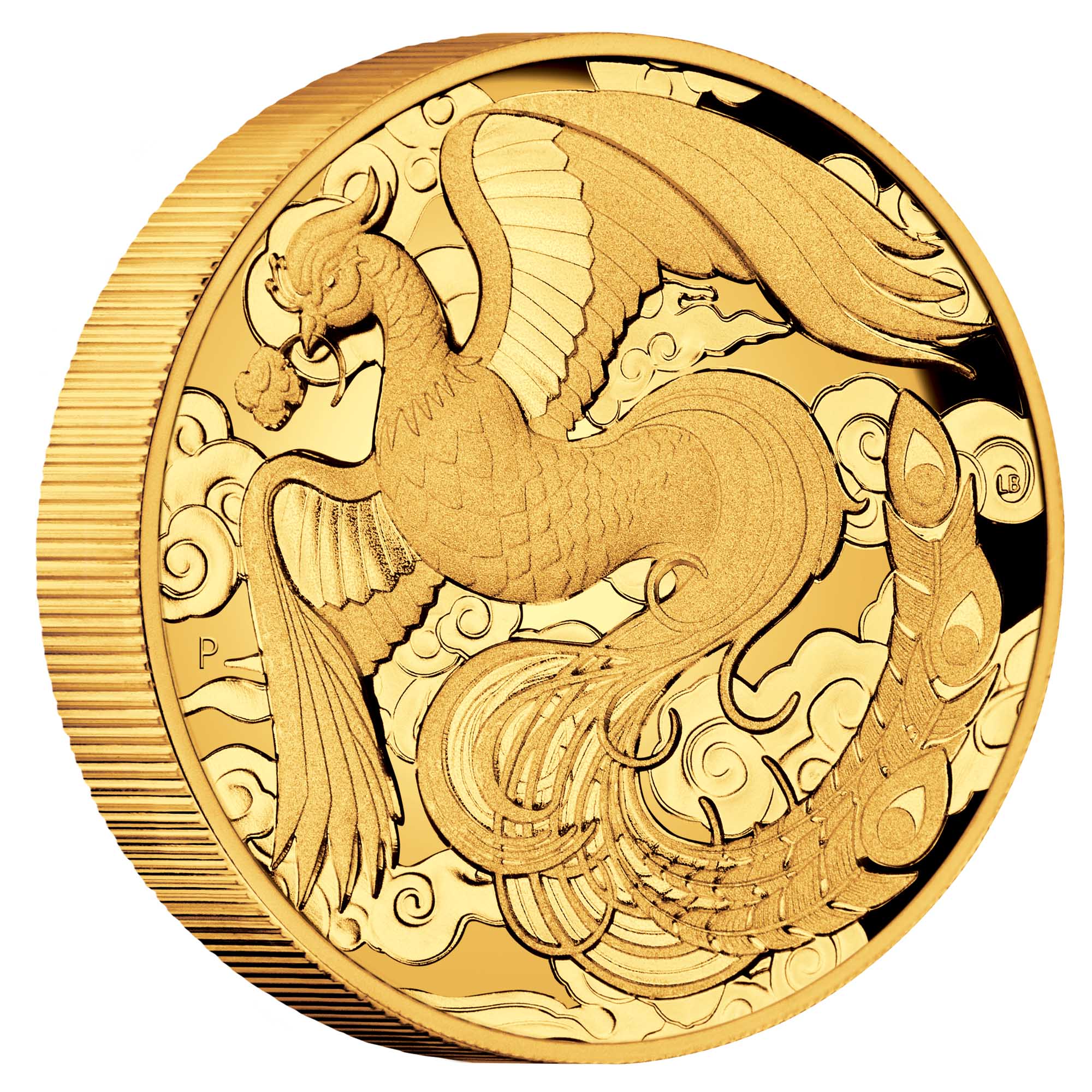 00 2022 phoenix 2oz gold proof high relief coin on edge HighRes