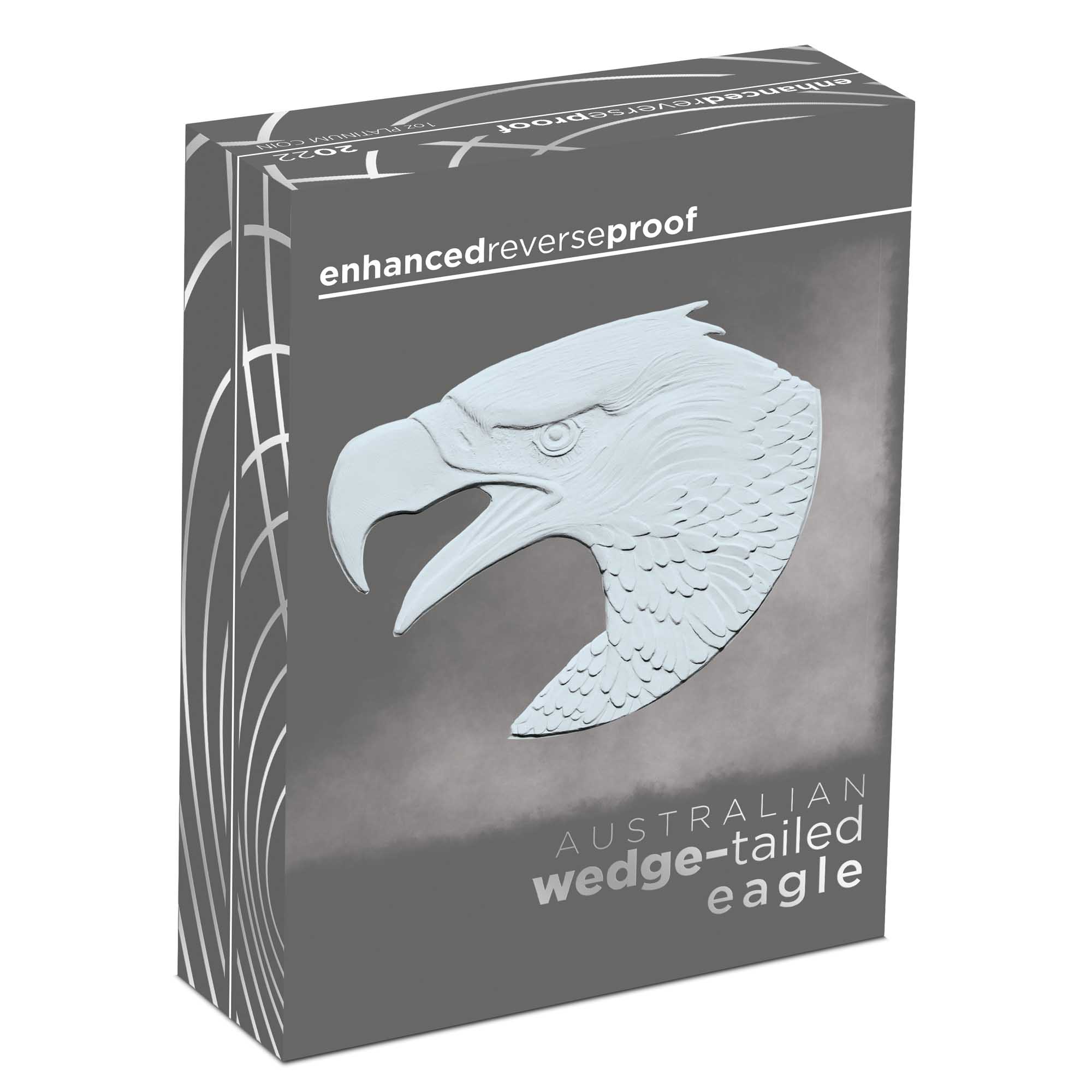 05 2022 Australian WedgeTailed Eagle 1oz Platinum Enahnced Reverse Proof Coin InShipper HighRes