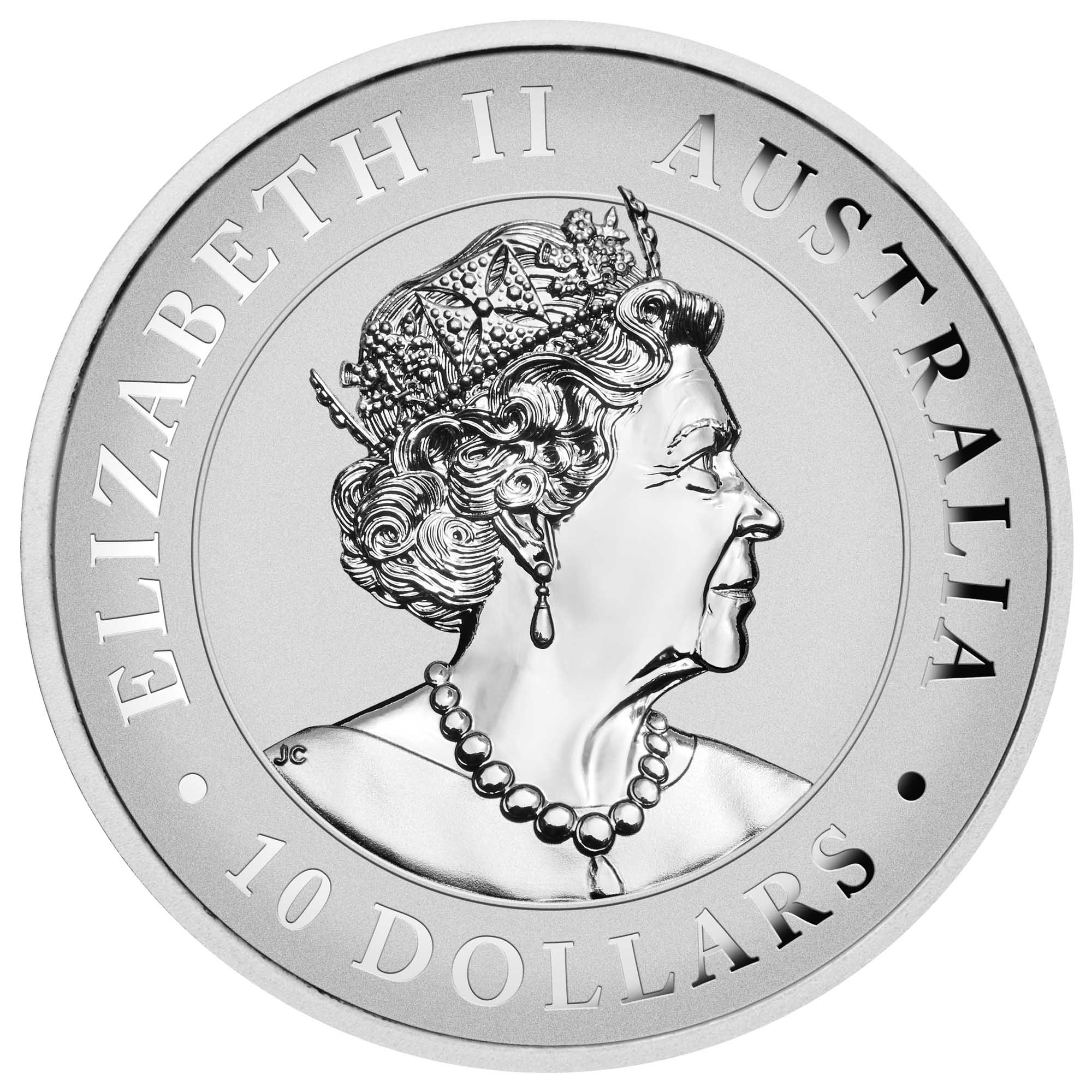 03 2022 Australian WedgeTailed Eagle 10oz Silver Reverse Proof HR Coin Obverse HighRes