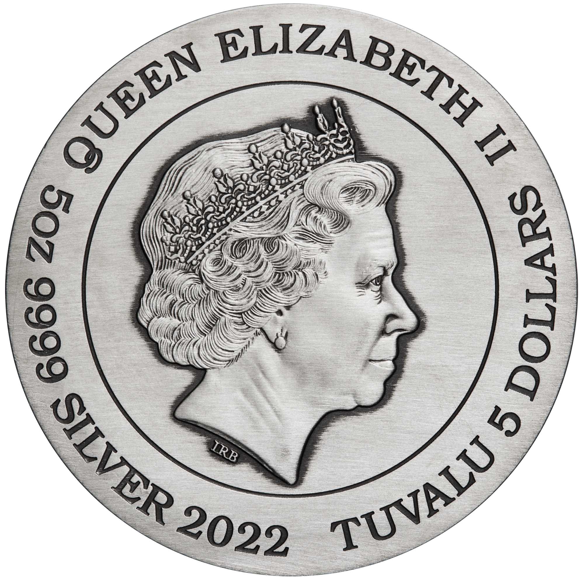 02.5 2022 Twelve Lunar Animals 5oz Silver Antiqued Coin Obverse HighRes