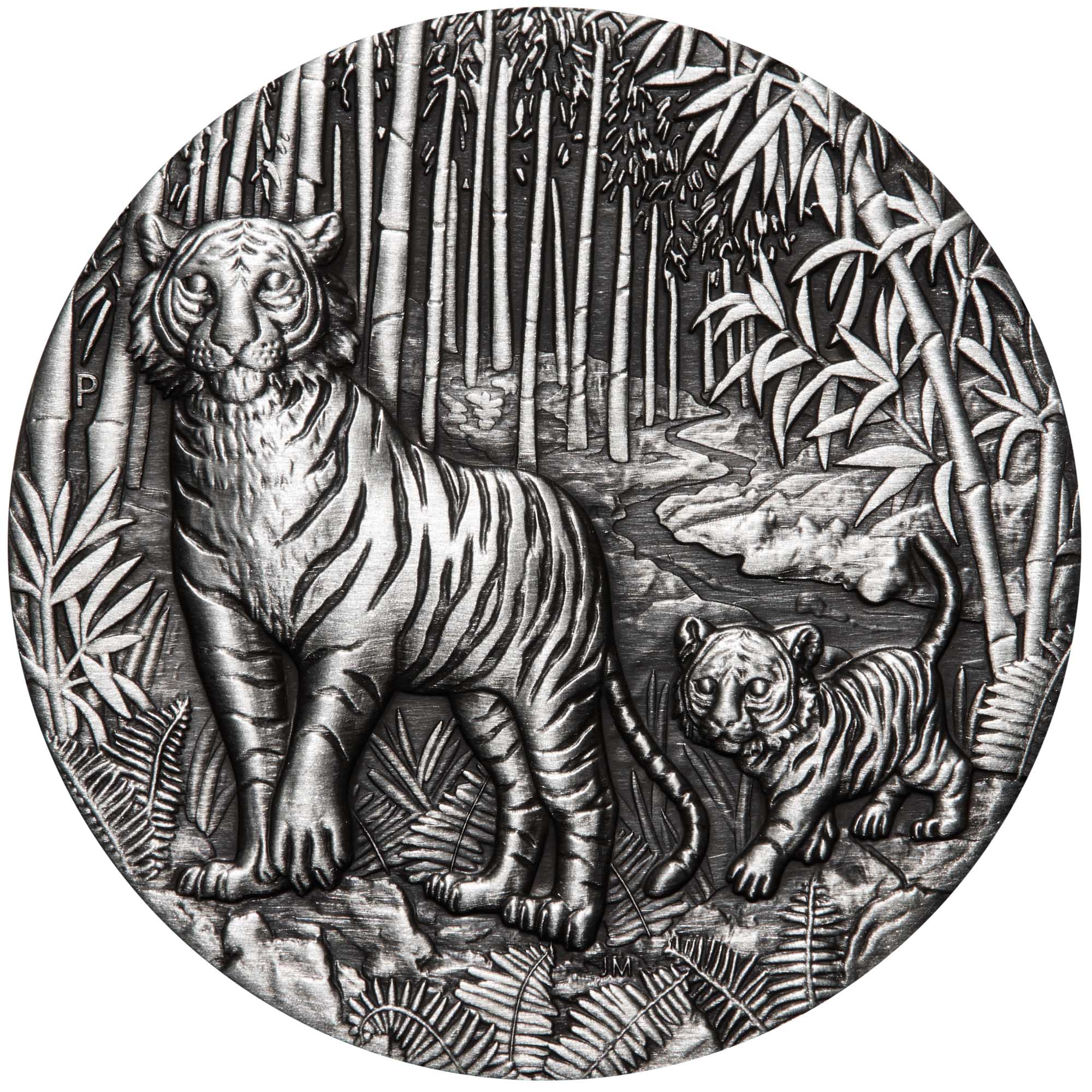 2022 Year of the Tiger 2oz Silver Antiqued Coin
