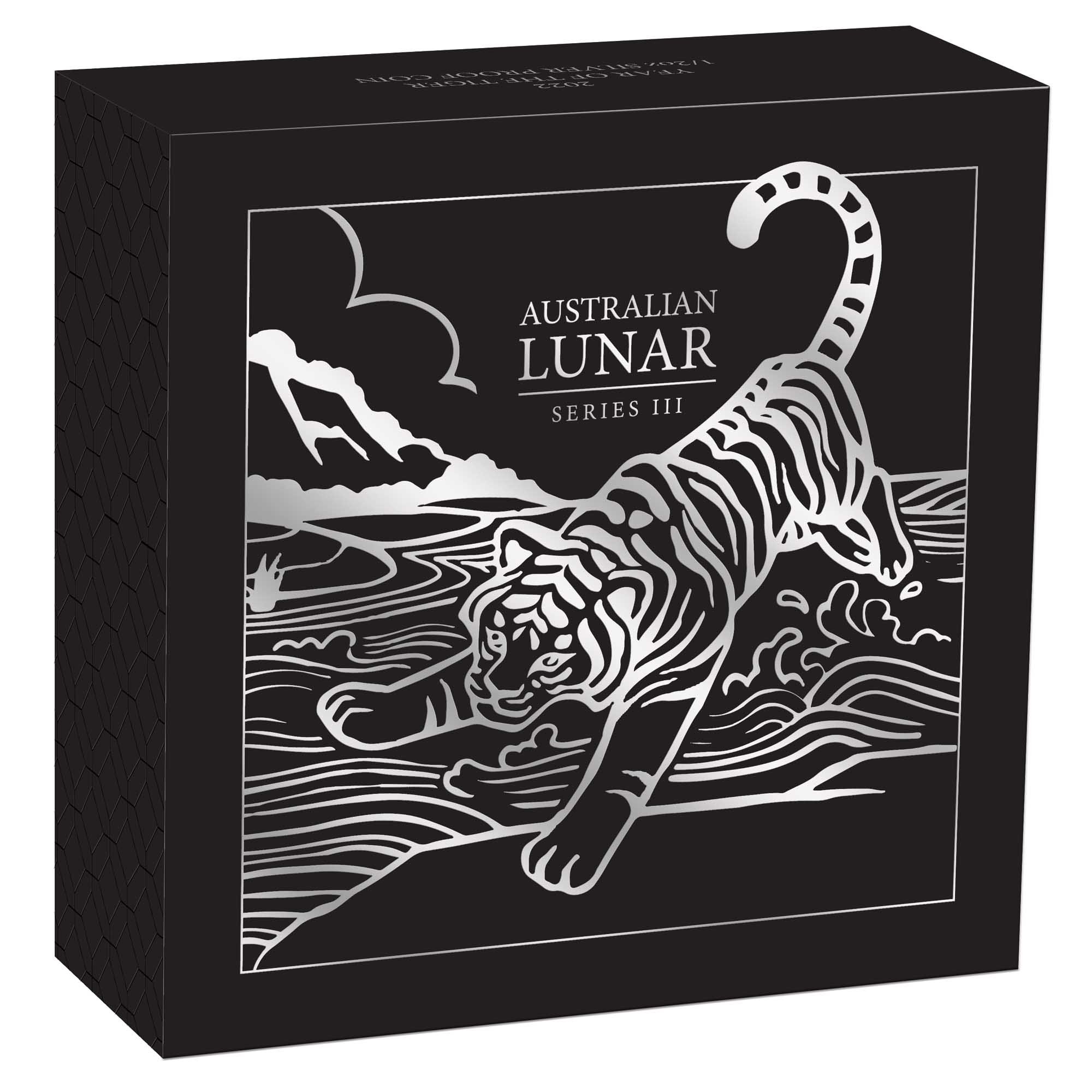 05 2022 Year of the Tiger 1 2oz Silver Proof Coin InShipper HighRes