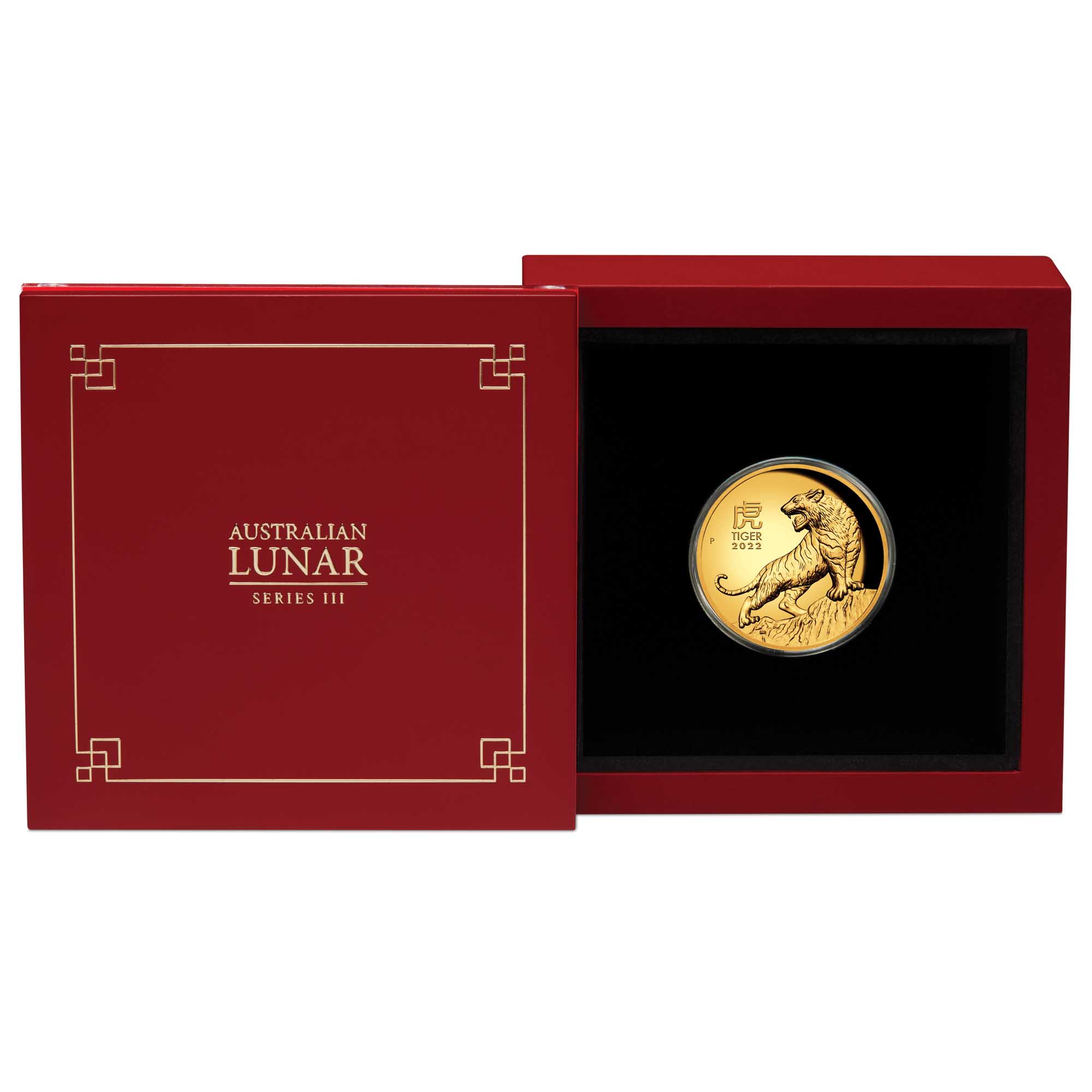 03 2022 Year of the Tiger 1oz Gold Proof High Relief Coin InCase HighRes