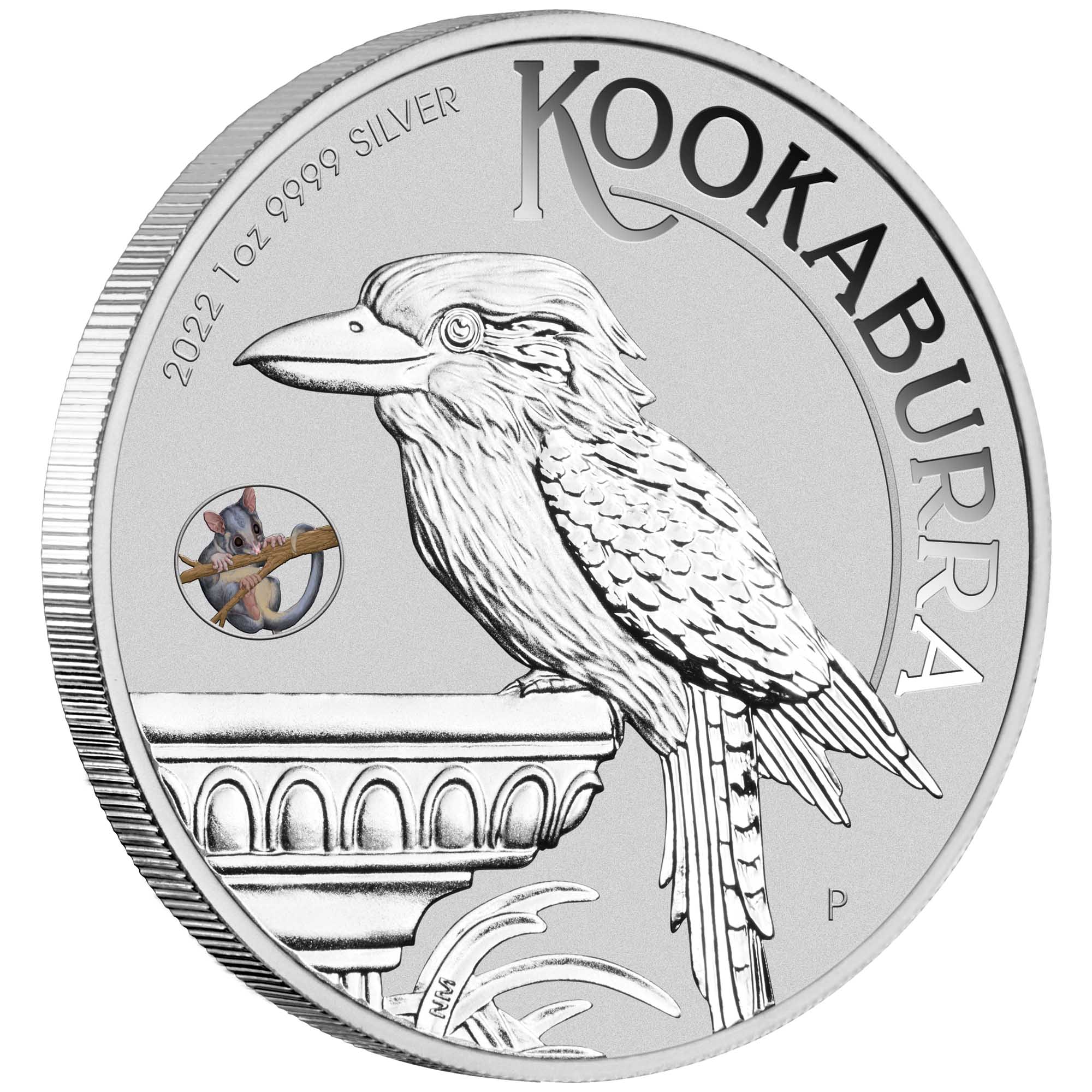 01 2022 MelbourneCoinShowSpecial AustralianKookaburra 1oz Silver Coin OnEdge HighRes
