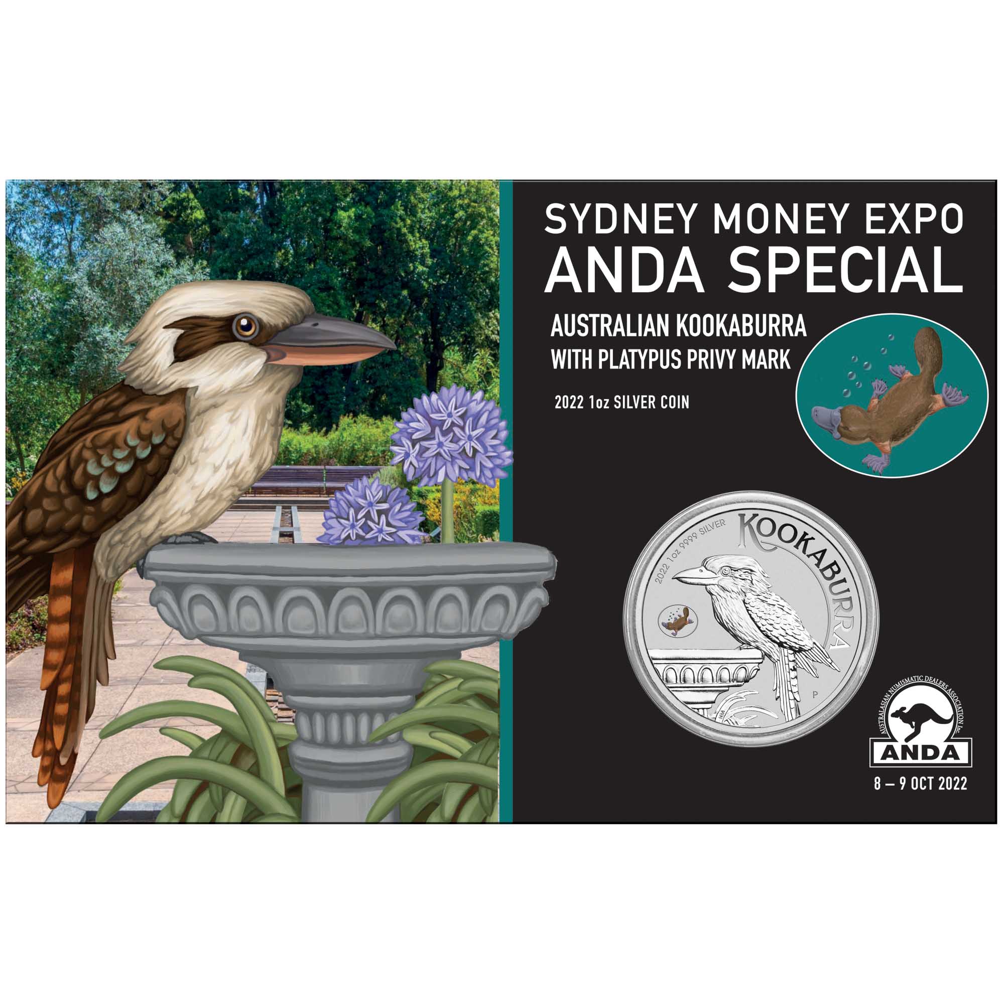 00 2022 SydneyCoinShowSpecial AustralianKookaburra 1oz Silver Coin InCard HighRes