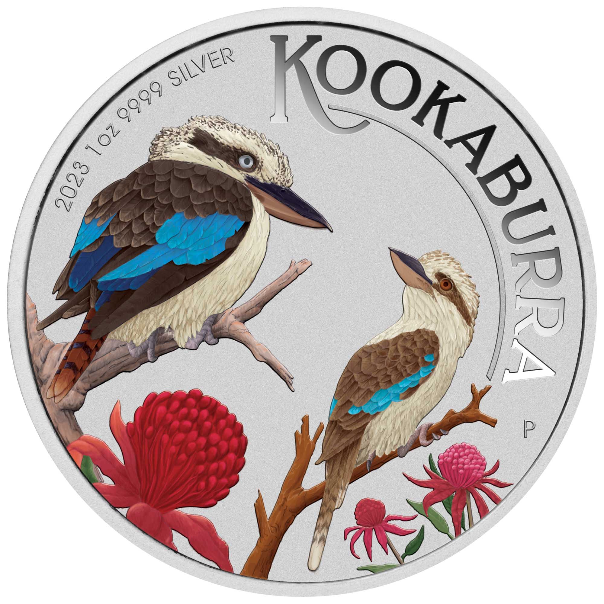 02 2023 Kookaburra 1oz Silver Coloured Coin StraightOn HighRes