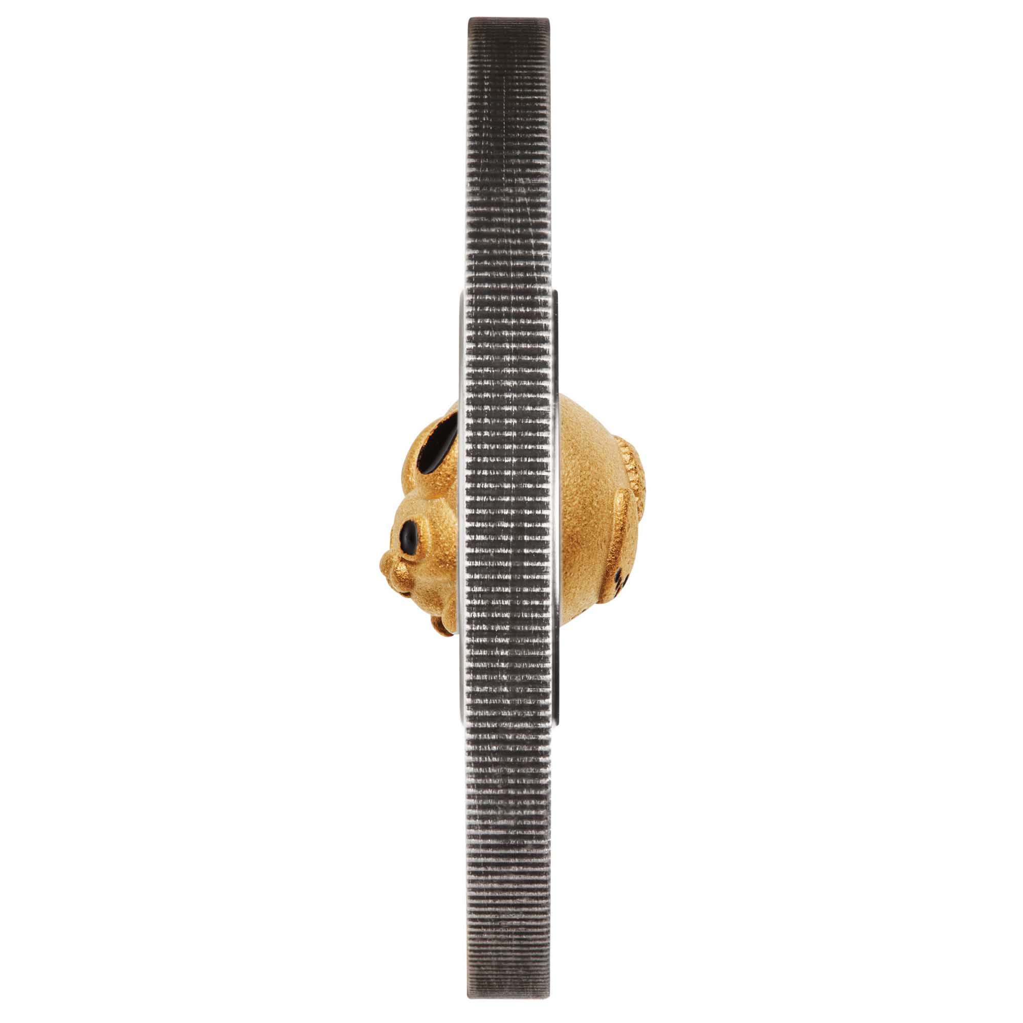 03 2023 Rotating Rabbit 1oz Silver Antiqued Coin SideOn HighRes