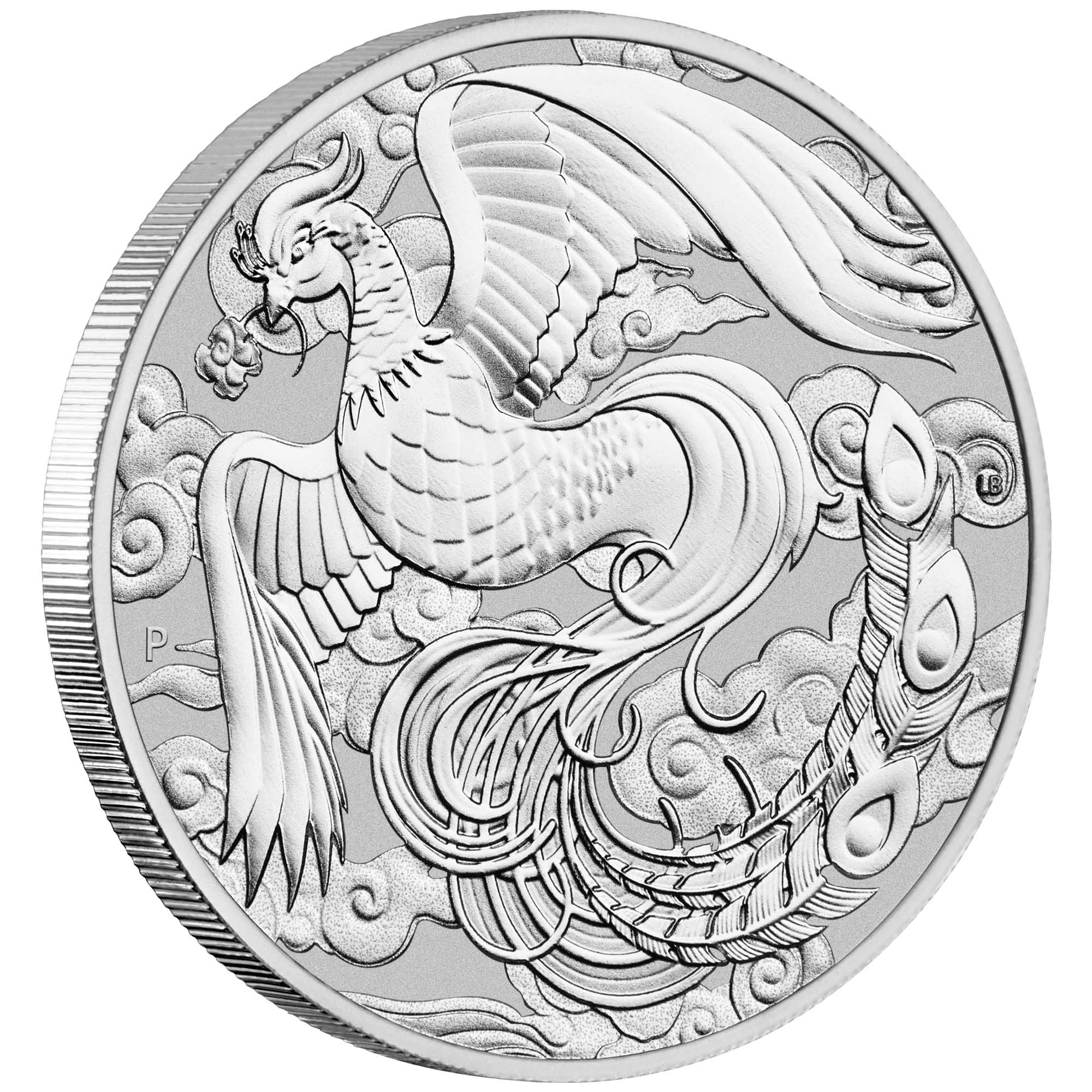 01 2023 Phoenix 1oz Platinum ReverseProof Coin OnEdge HighRes