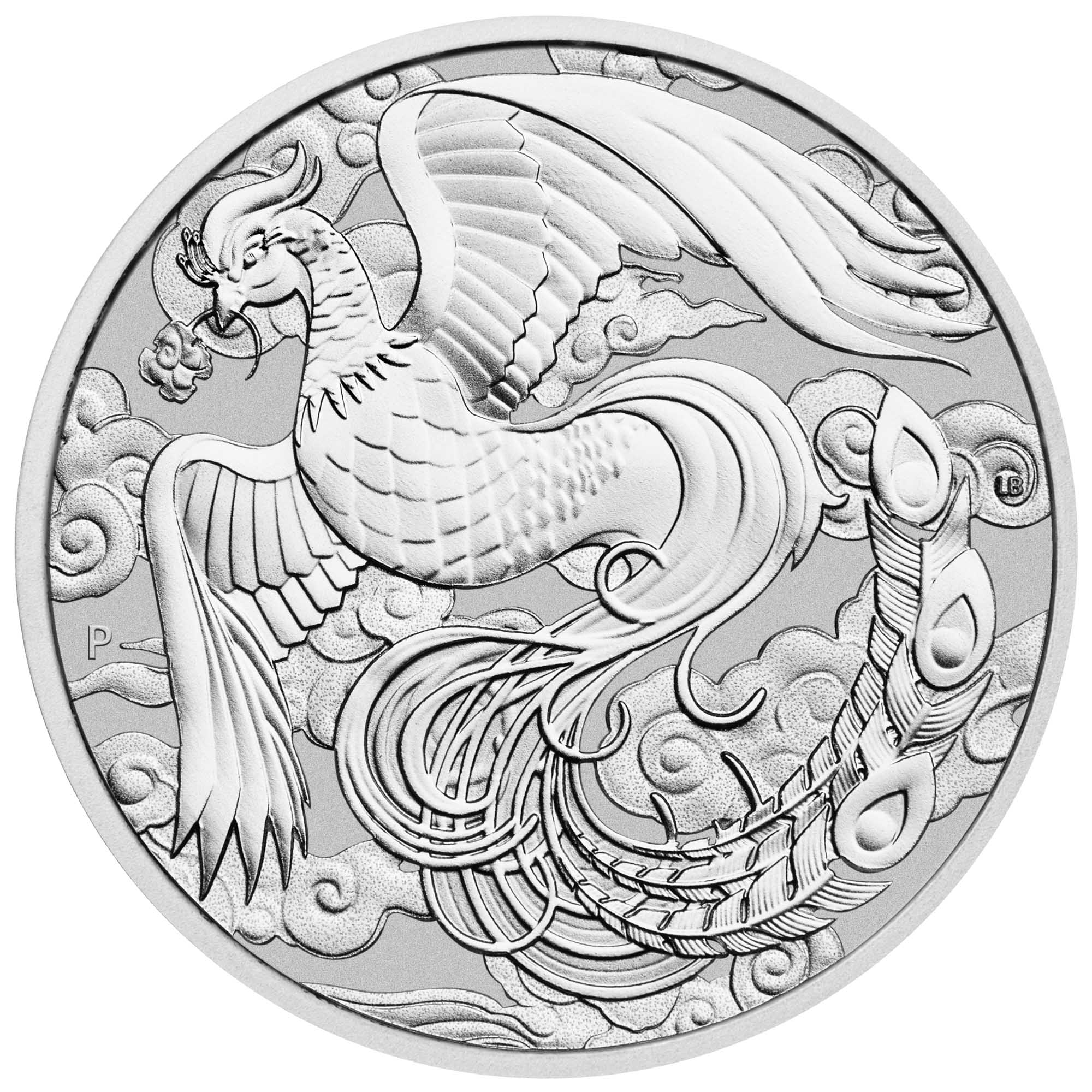 02 2023 Phoenix 1oz Platinum Reverse Proof Coin StraightOn HighRes