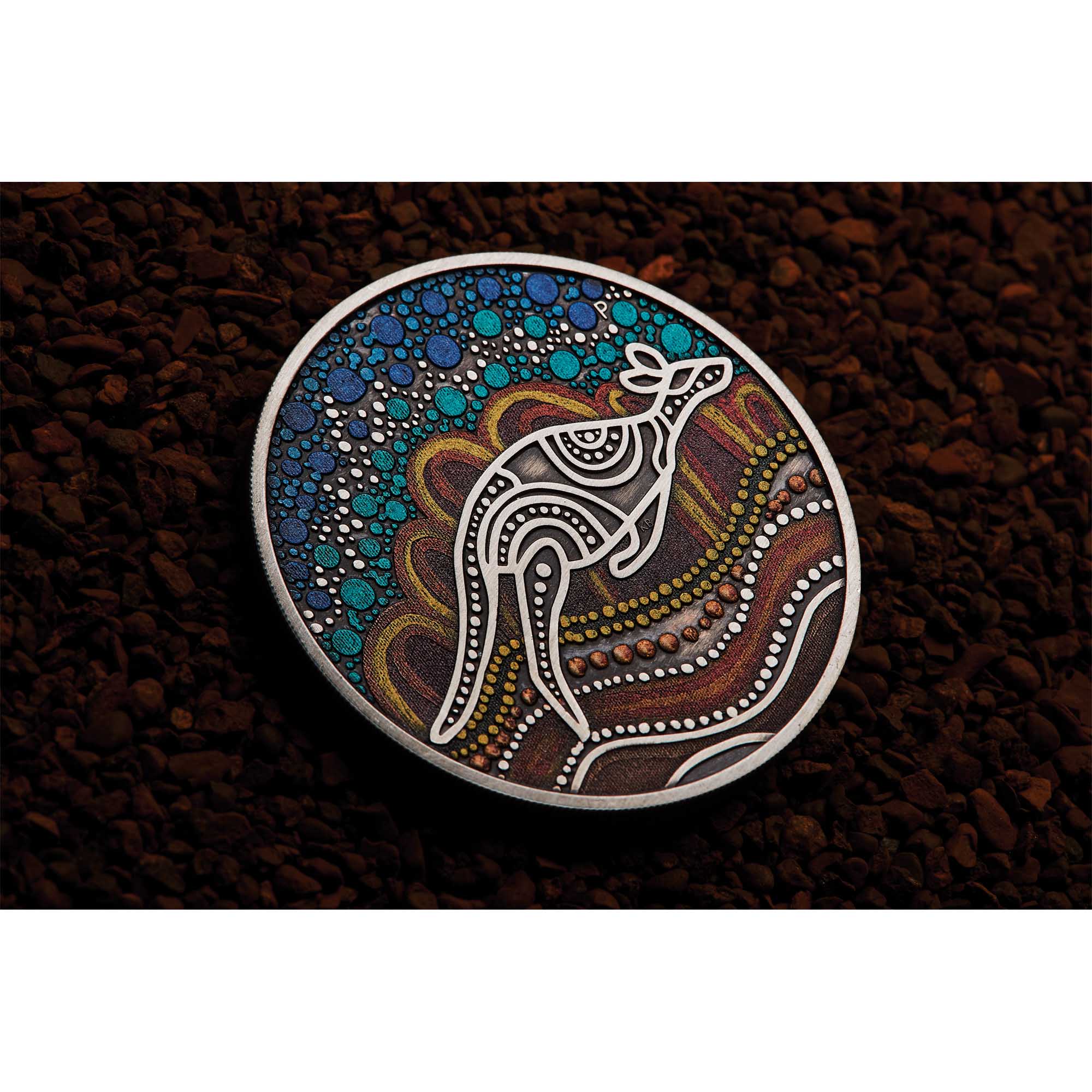 07 2023 Australian Yongka 2oz Silver Coloured Antiqued Coin Mood2 HighRes