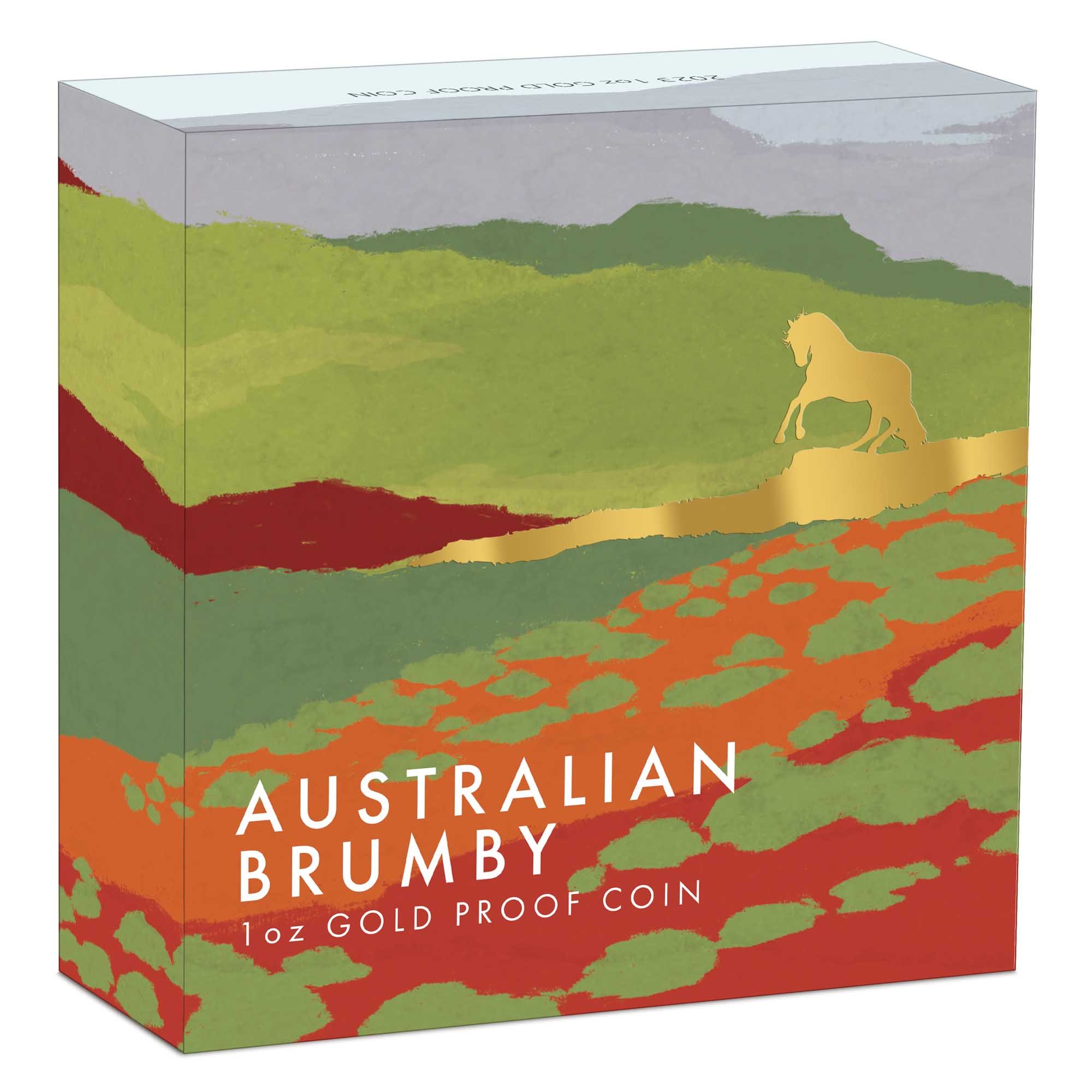 05 2023 AustralianBrumby 1oz Gold Proof Coin InShipper HighRes