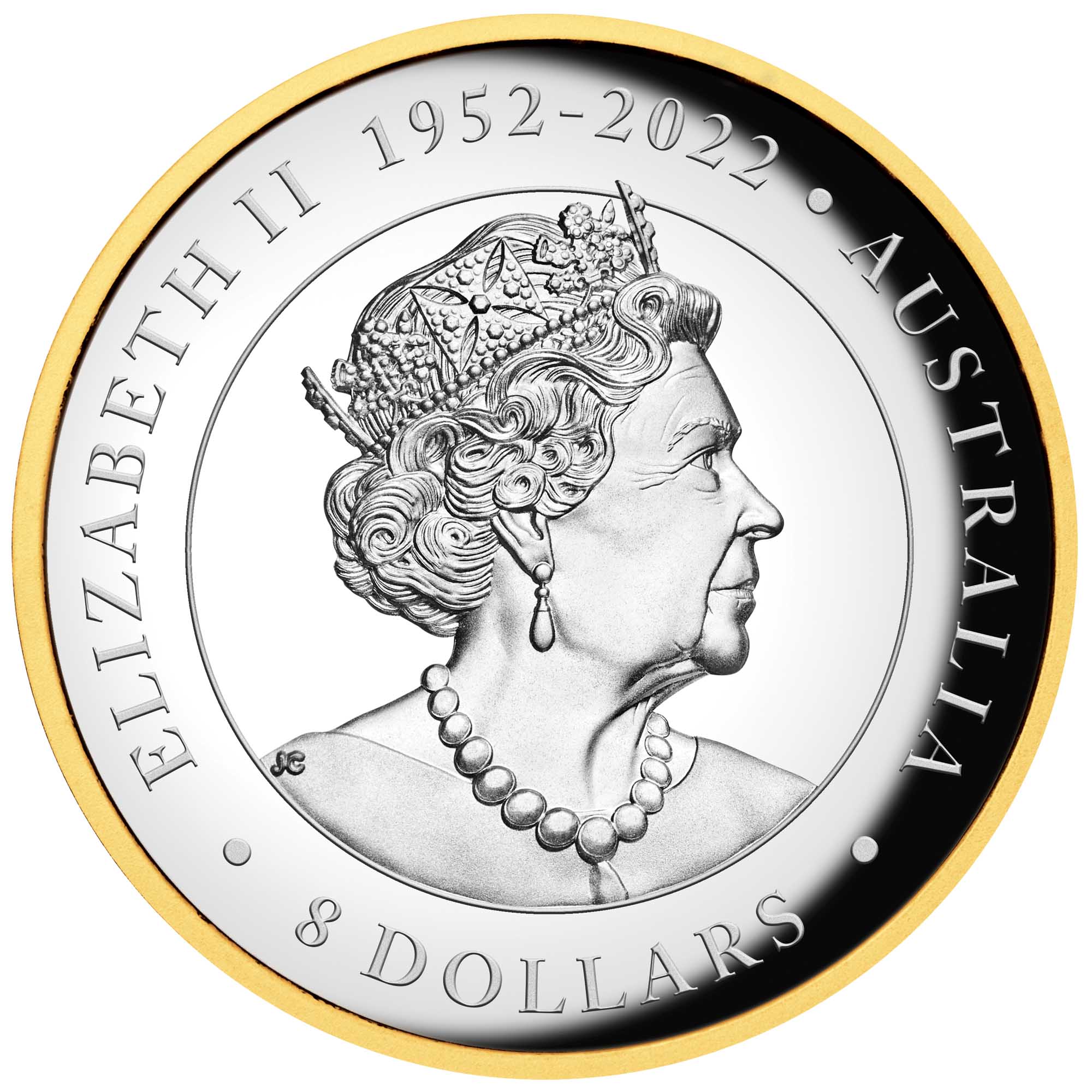 Wedge-tailed eagle 2023 5oz silver gilded coin