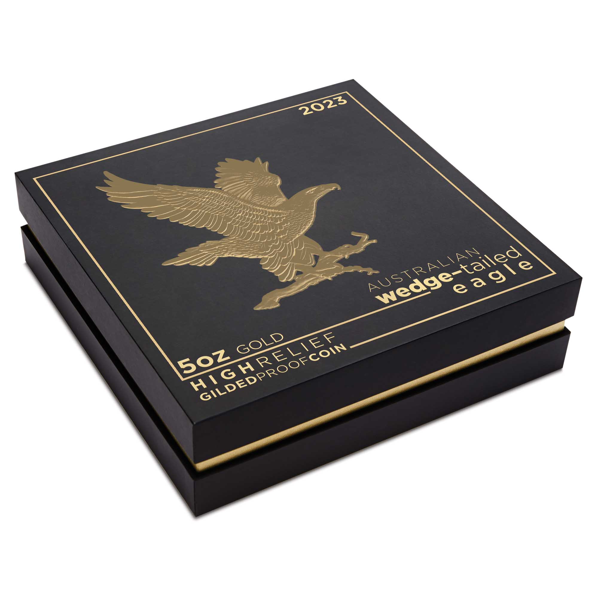 15 2023 Wedge Tailed Eagle 5oz Gold Proof High Relief Gilded Co