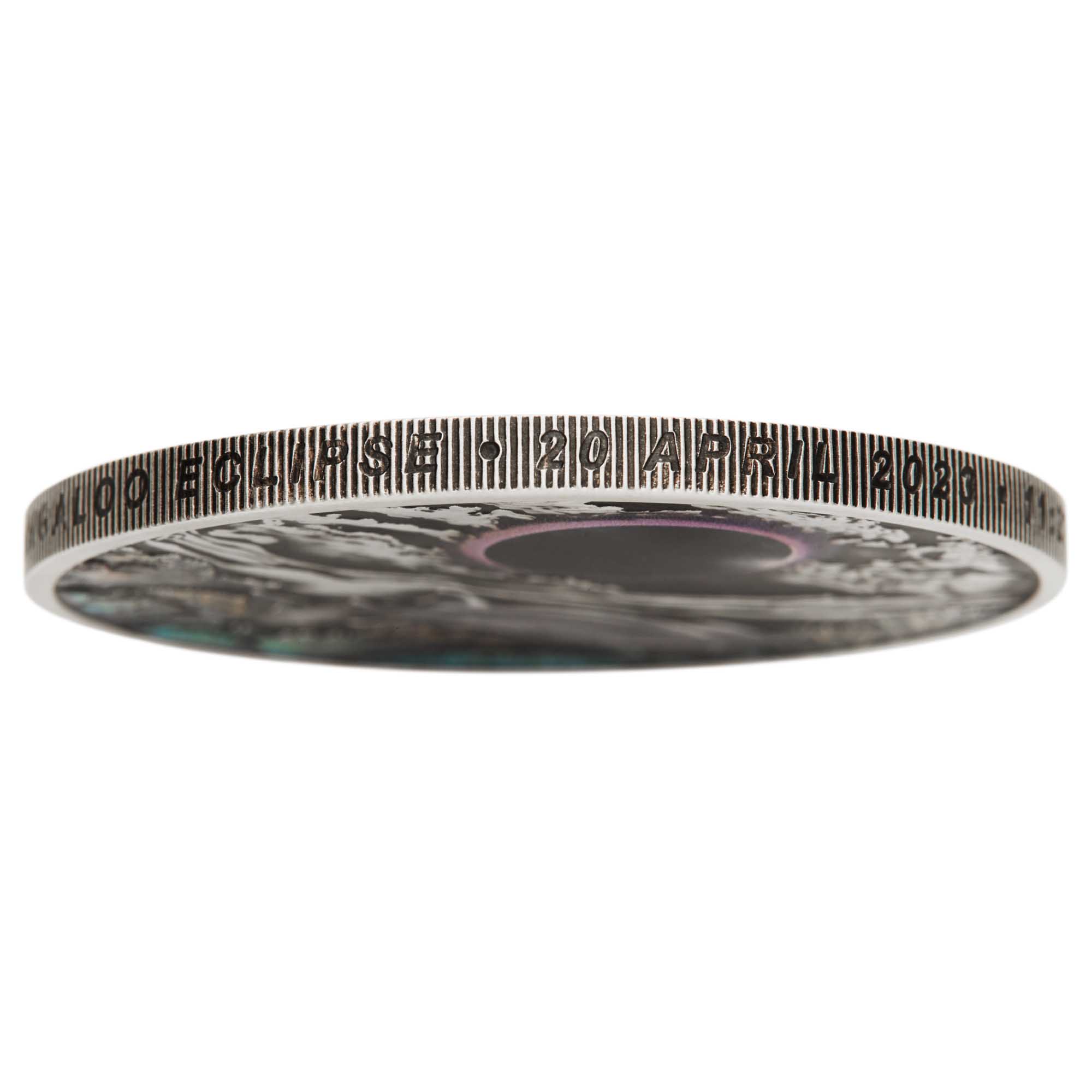 Ningaloo Eclipse 2023 2oz Silver Antiqued Coloured Coin