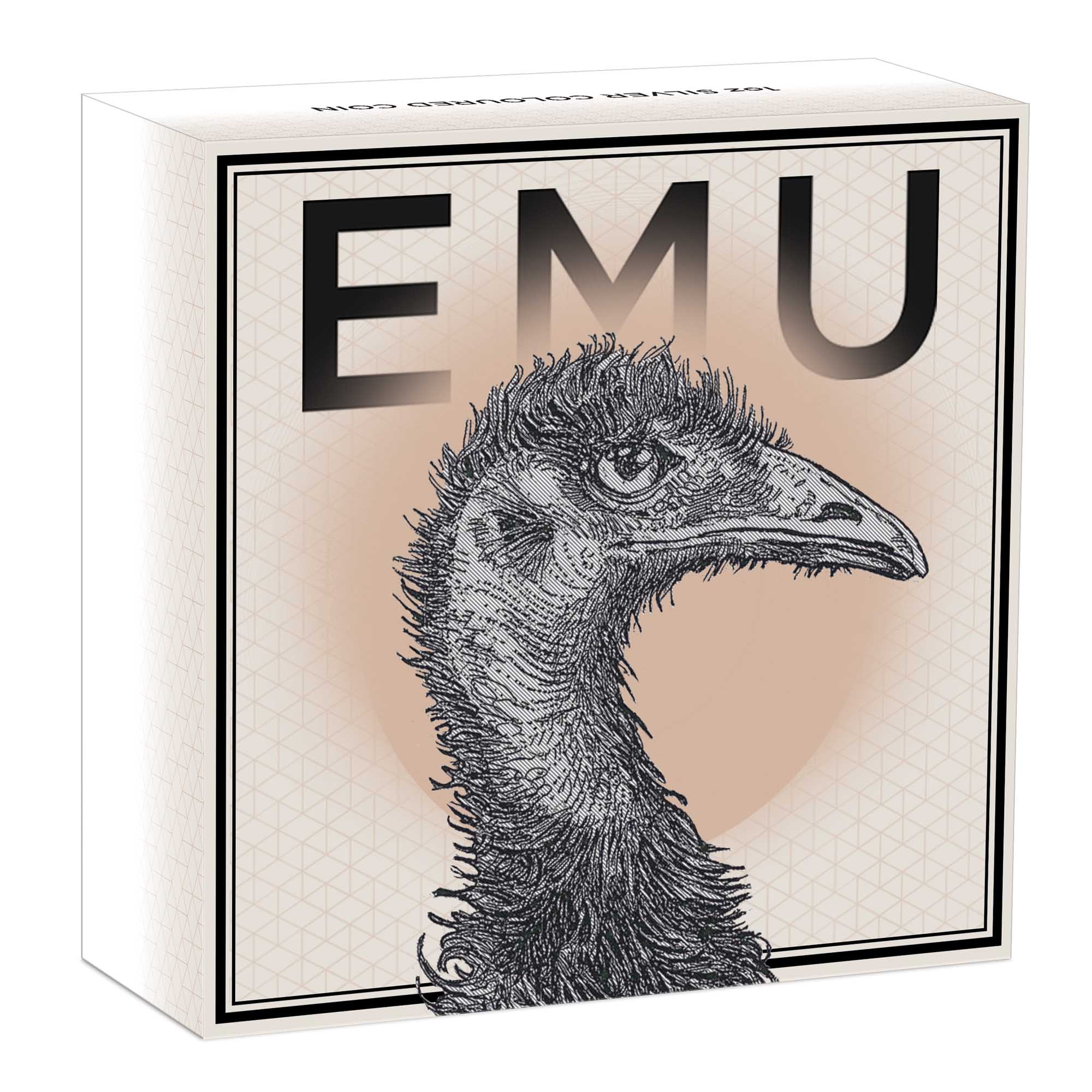 06 2023 Australian Emu 1oz Silver Bullion Coloured Coin Shipper HighRes