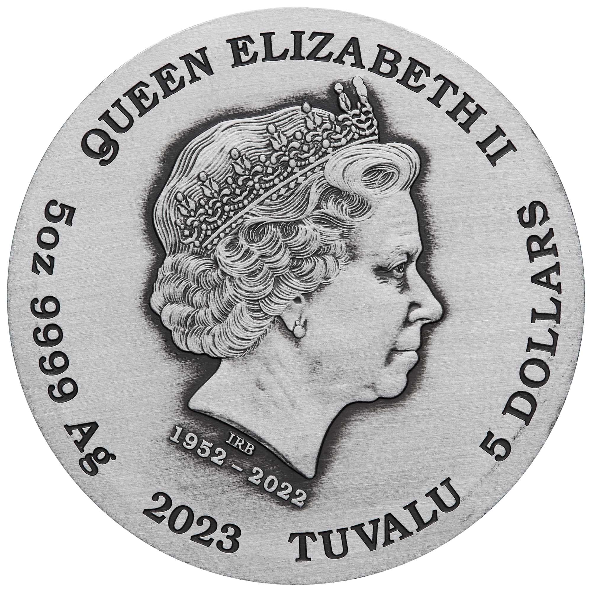 LuckyFuku まとめ買い Fu Lu Shou 2023 5oz Silver Antiqued Coloured Coin