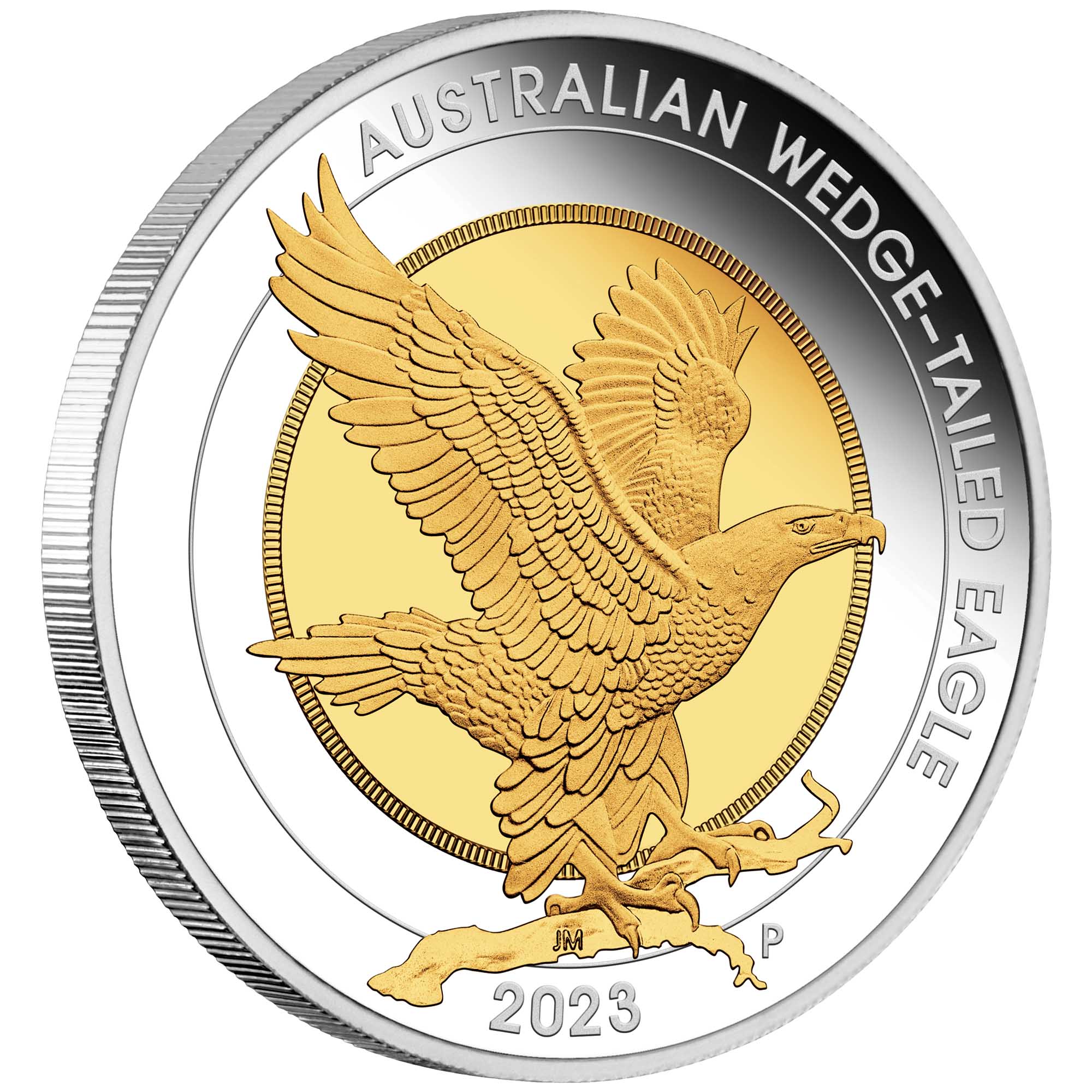 001 2023 Australian Wedge Tailed Eagle 1.5oz BiMetal Proof Gilded