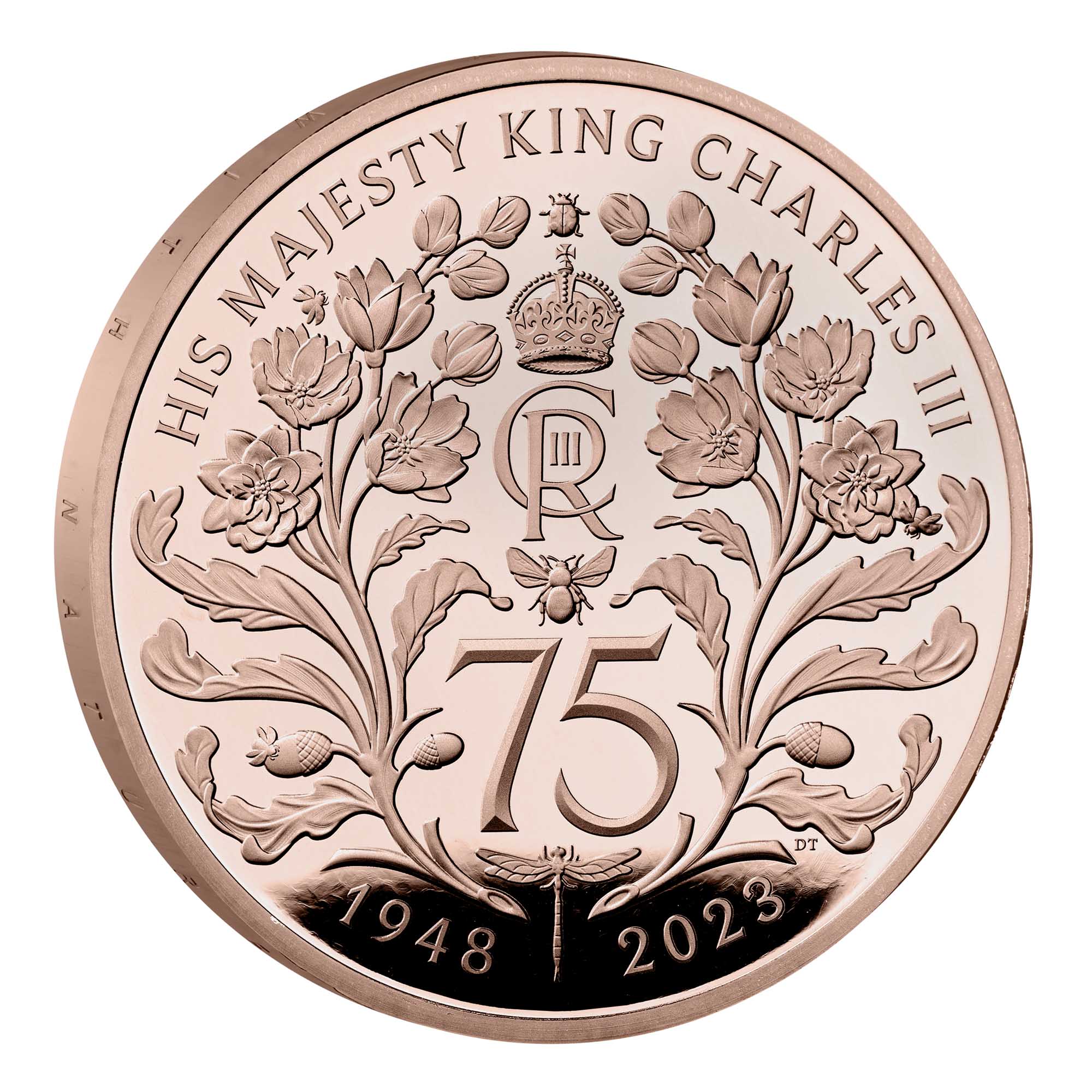 01 75th Birthday of His Majesty King Charles III 2023 UK Gold Proof reverse edge