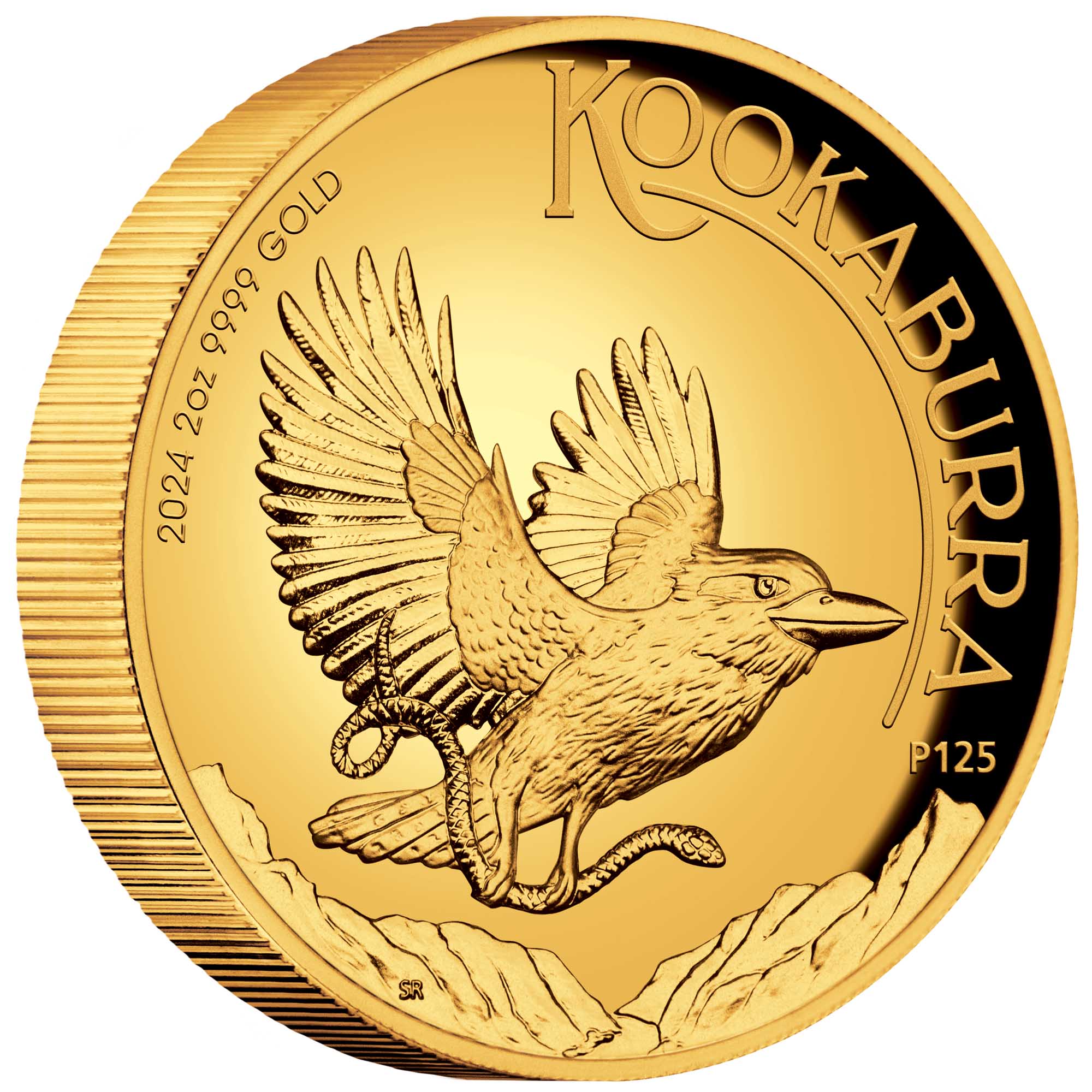 01 2024 Australian Kookaburra 2oz Gold Proof High Relief Coin OnE