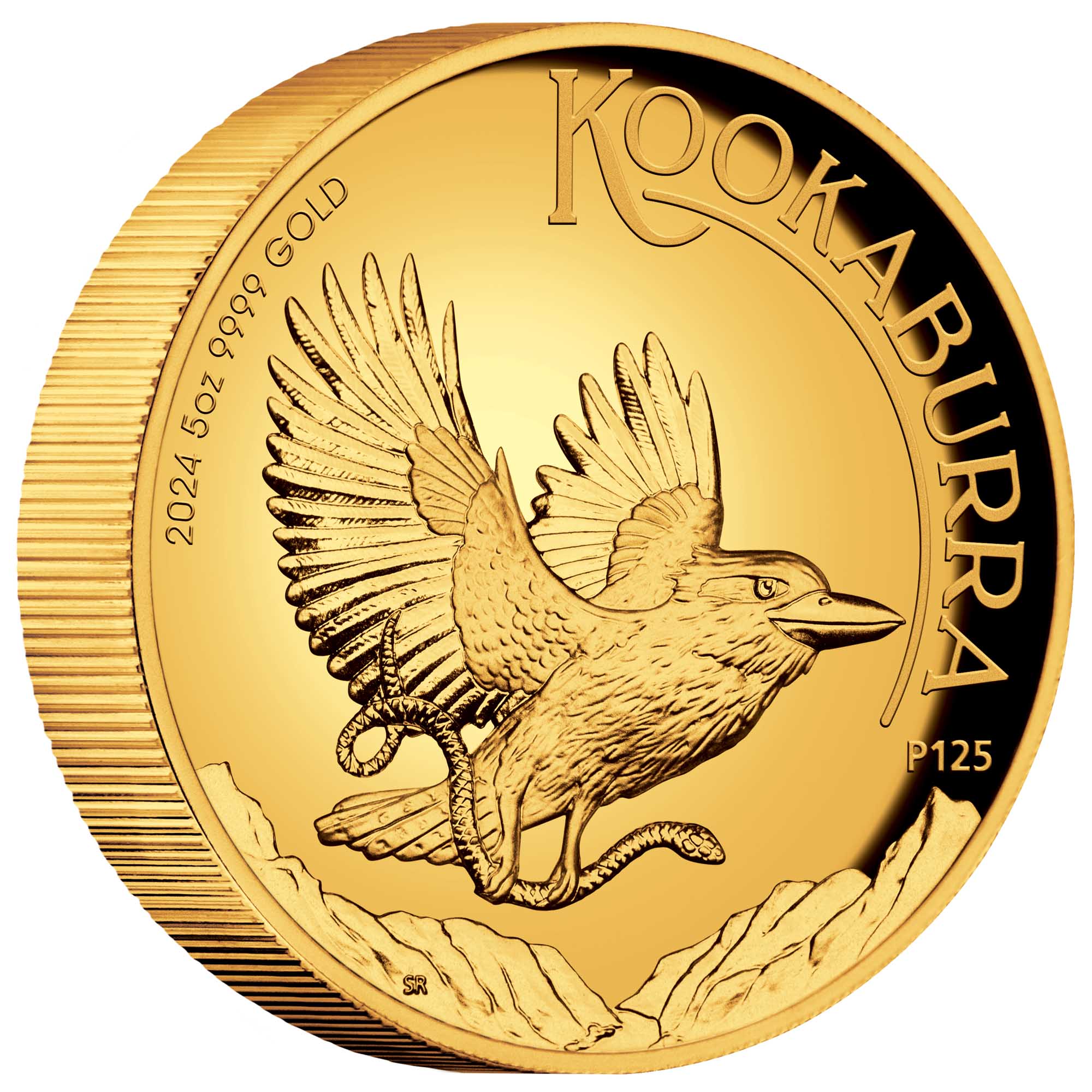06 2024 Australian Kookaburra 5oz Gold Proof High Relief Coin OnE