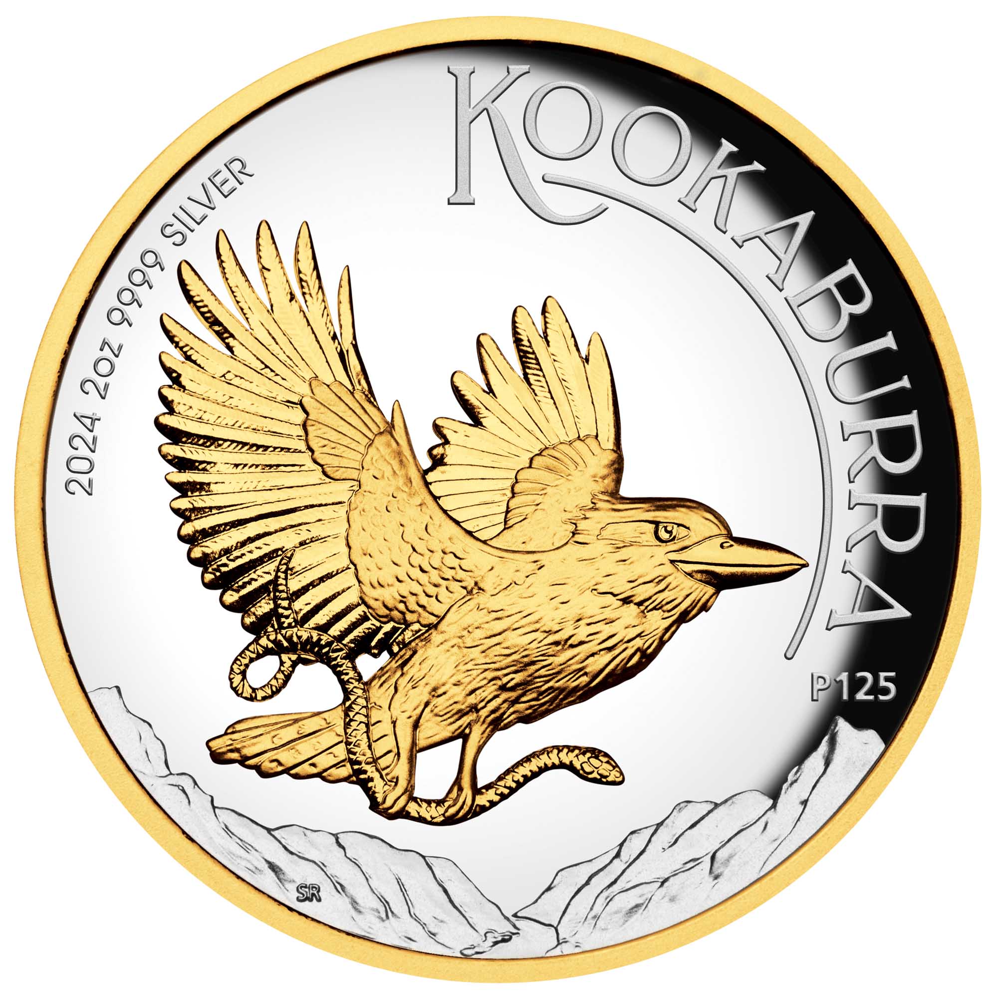 Kookaburra 2024 2oz Silver Proof Gilded Coin