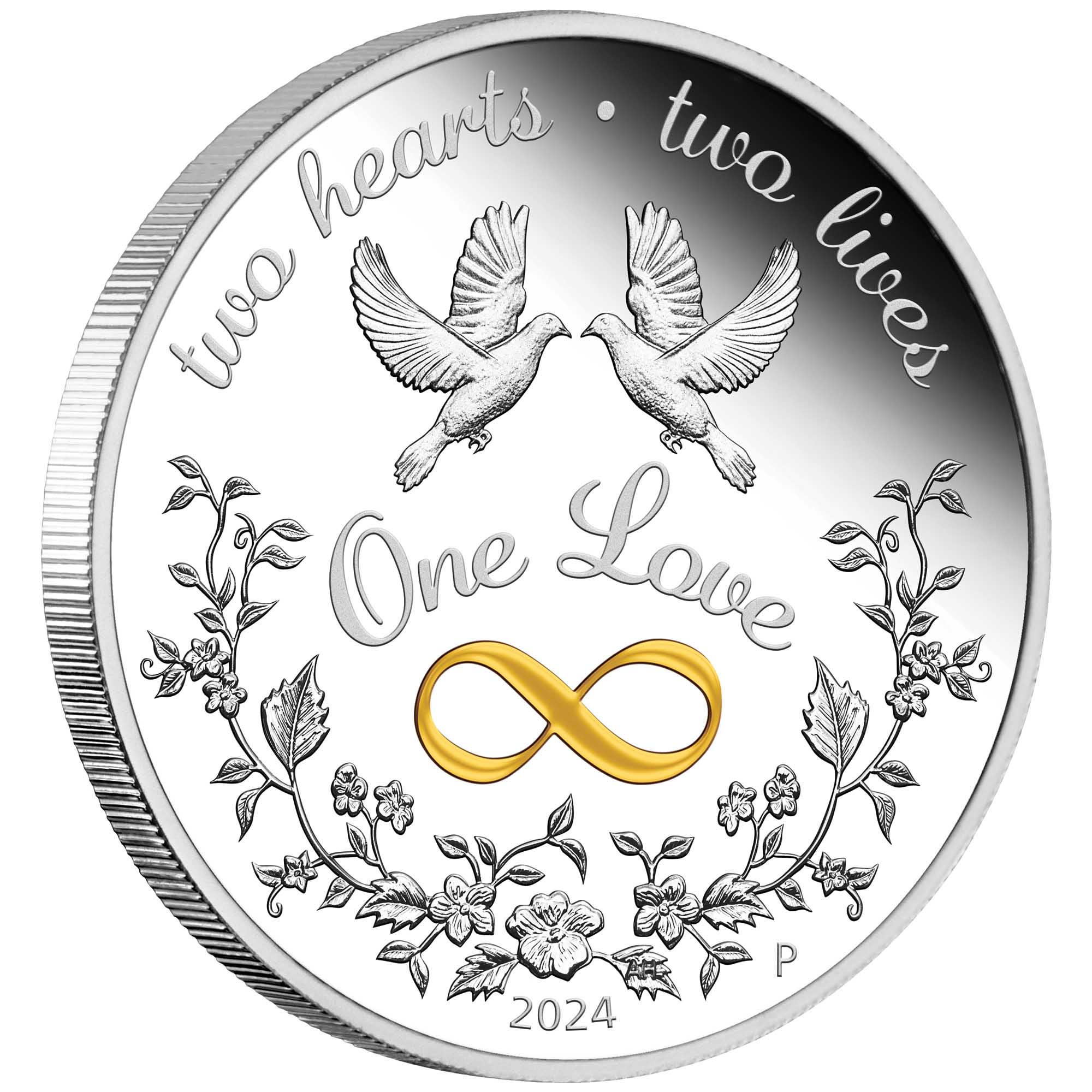 01 2024 One Love 1oz Silver Proof Coloured On Edge HighRes