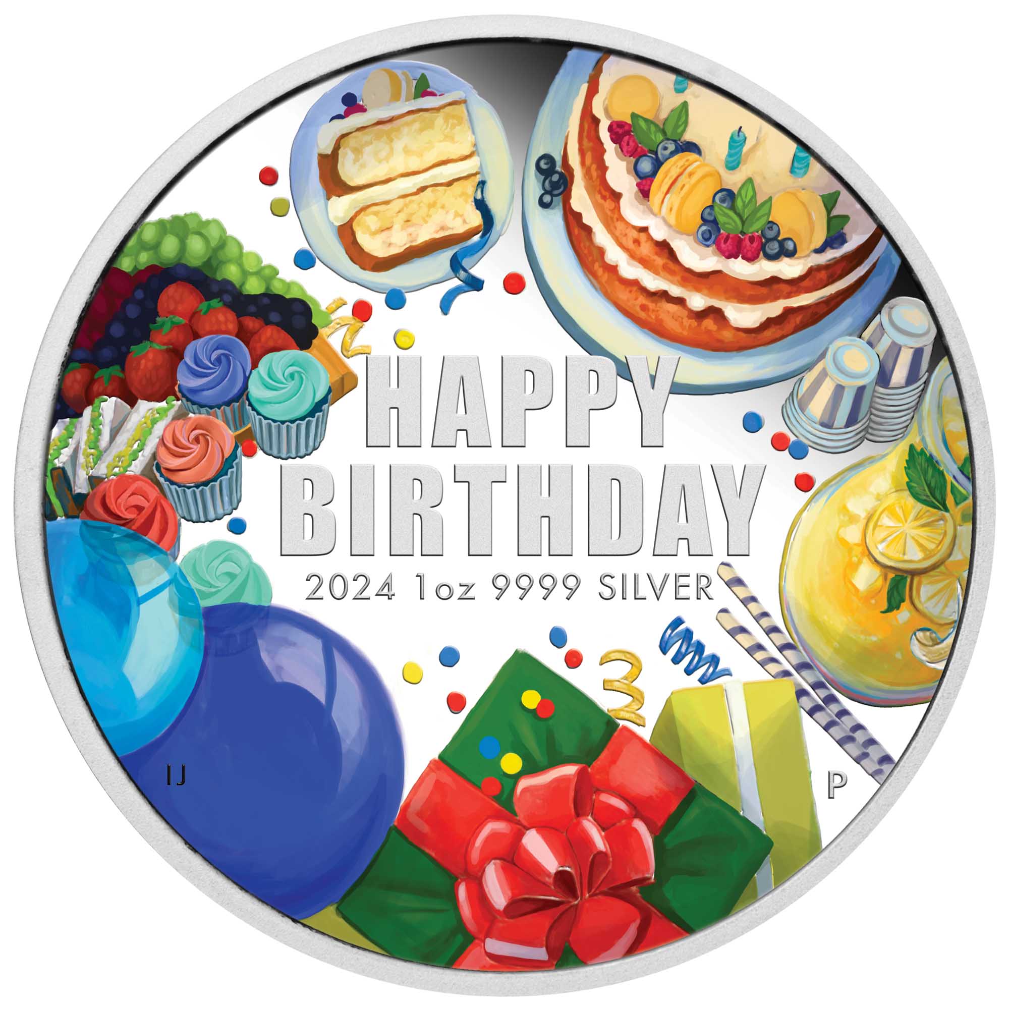 02 2024 HappyBirthday 1oz Silver Proof Coloured Straight On HighRes