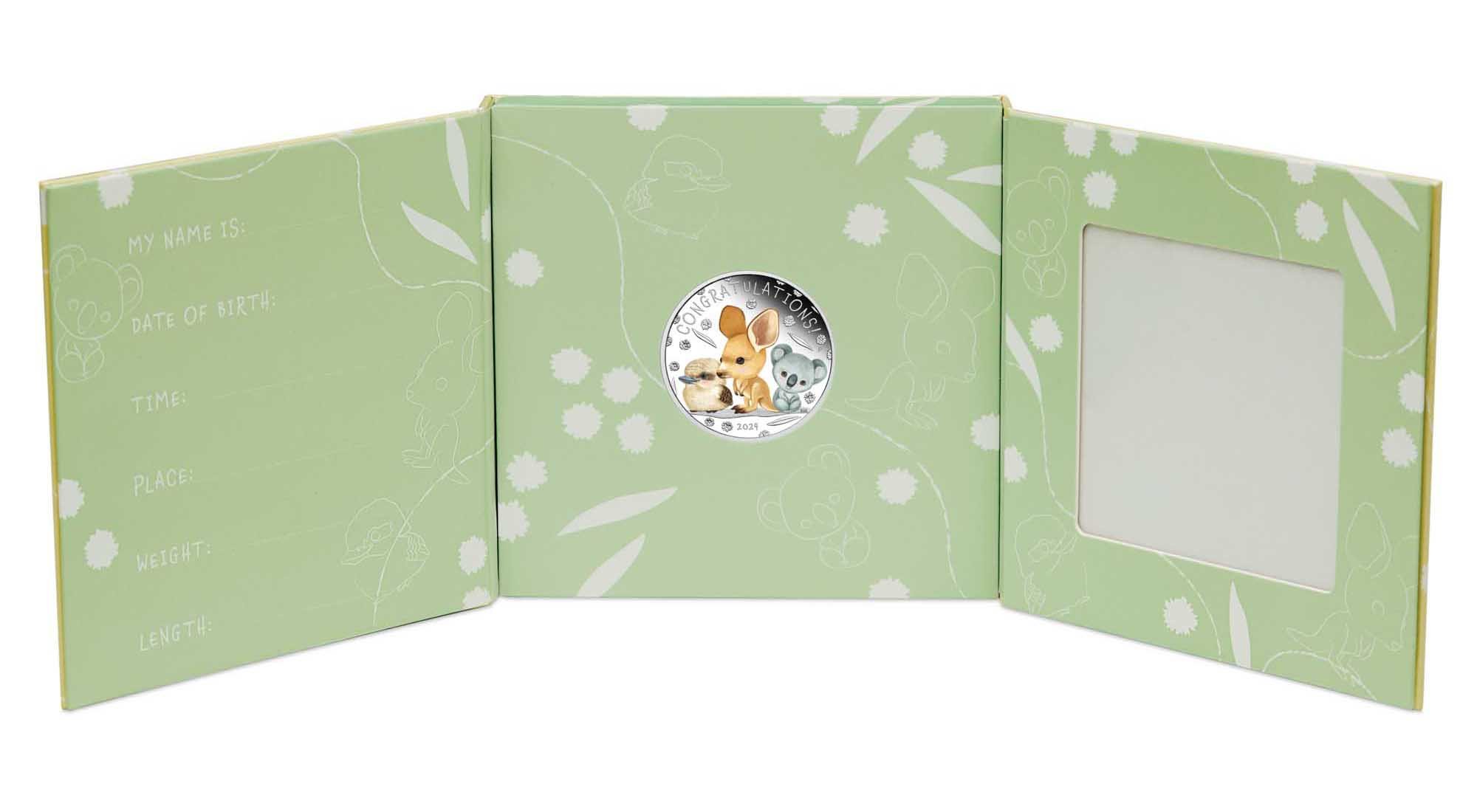 04 2024 Newborn 1 2oz Silver Proof Coloured Coin In Card HighRes CROPPED
