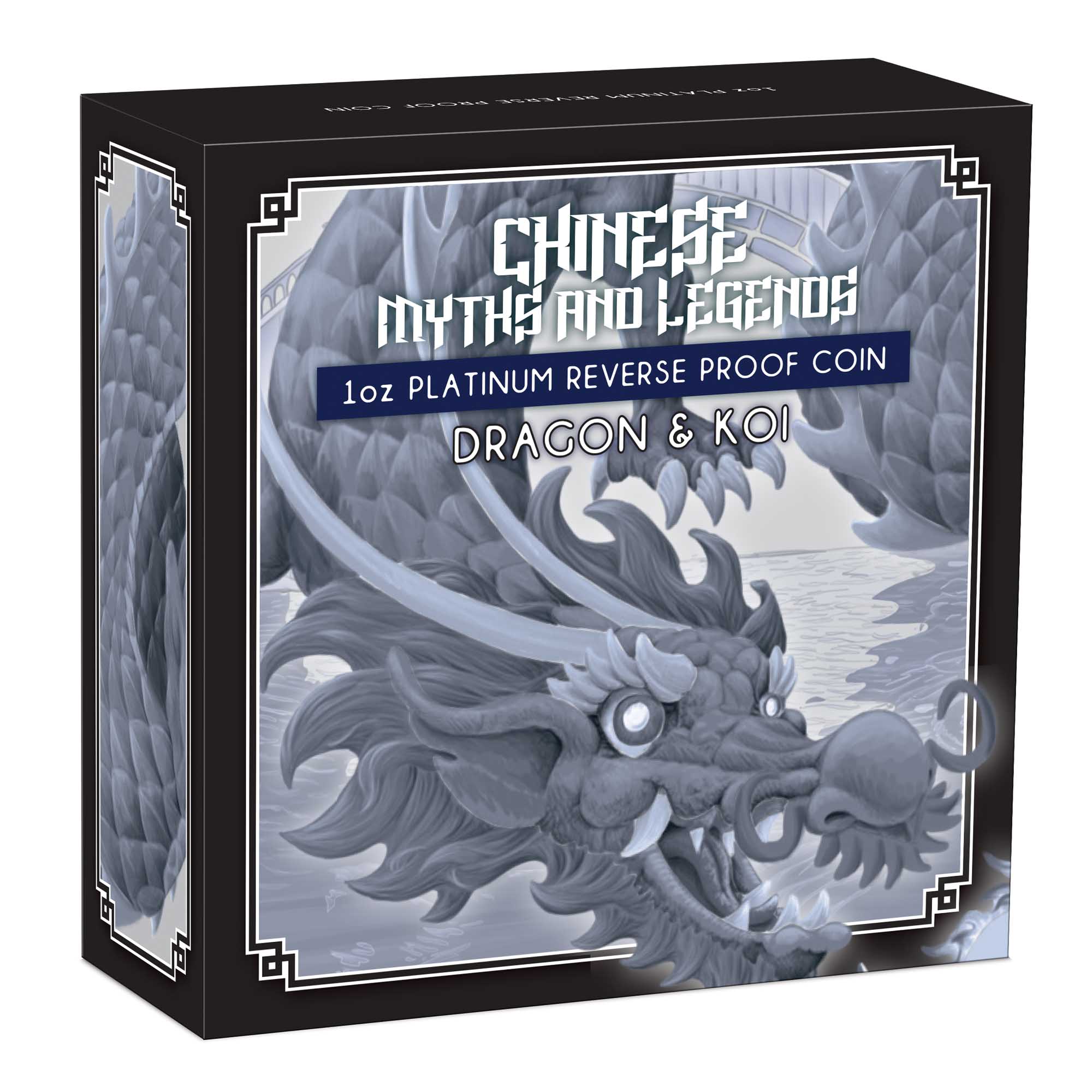 05 2024 Chinese Myths & Legends Dragon & Koi 1oz Platinum Reverse Proof Coin1 in shipper HighRes