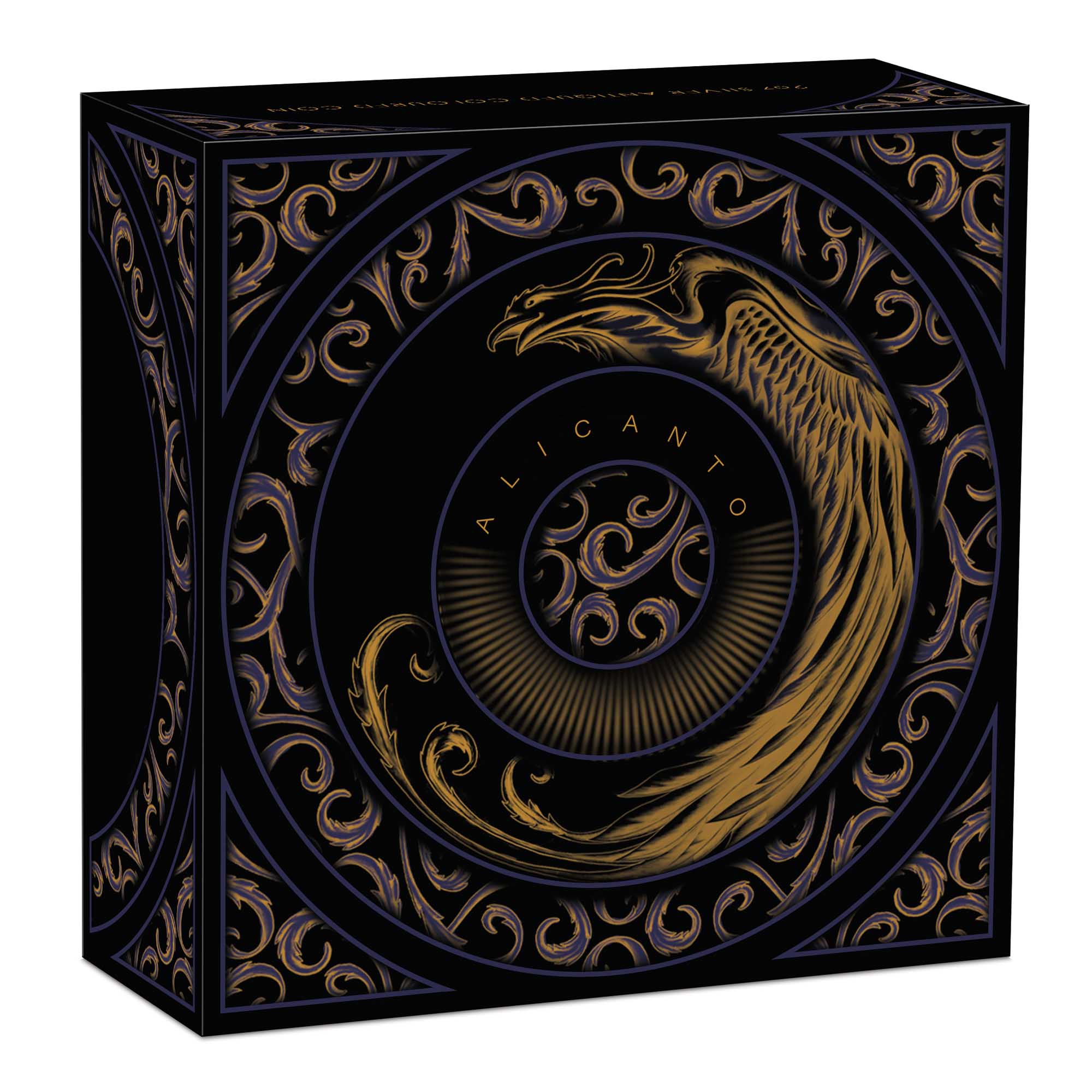 06 Alicanto 2024 2oz Silver Antiqued Coloured Coin in shipper HighRes