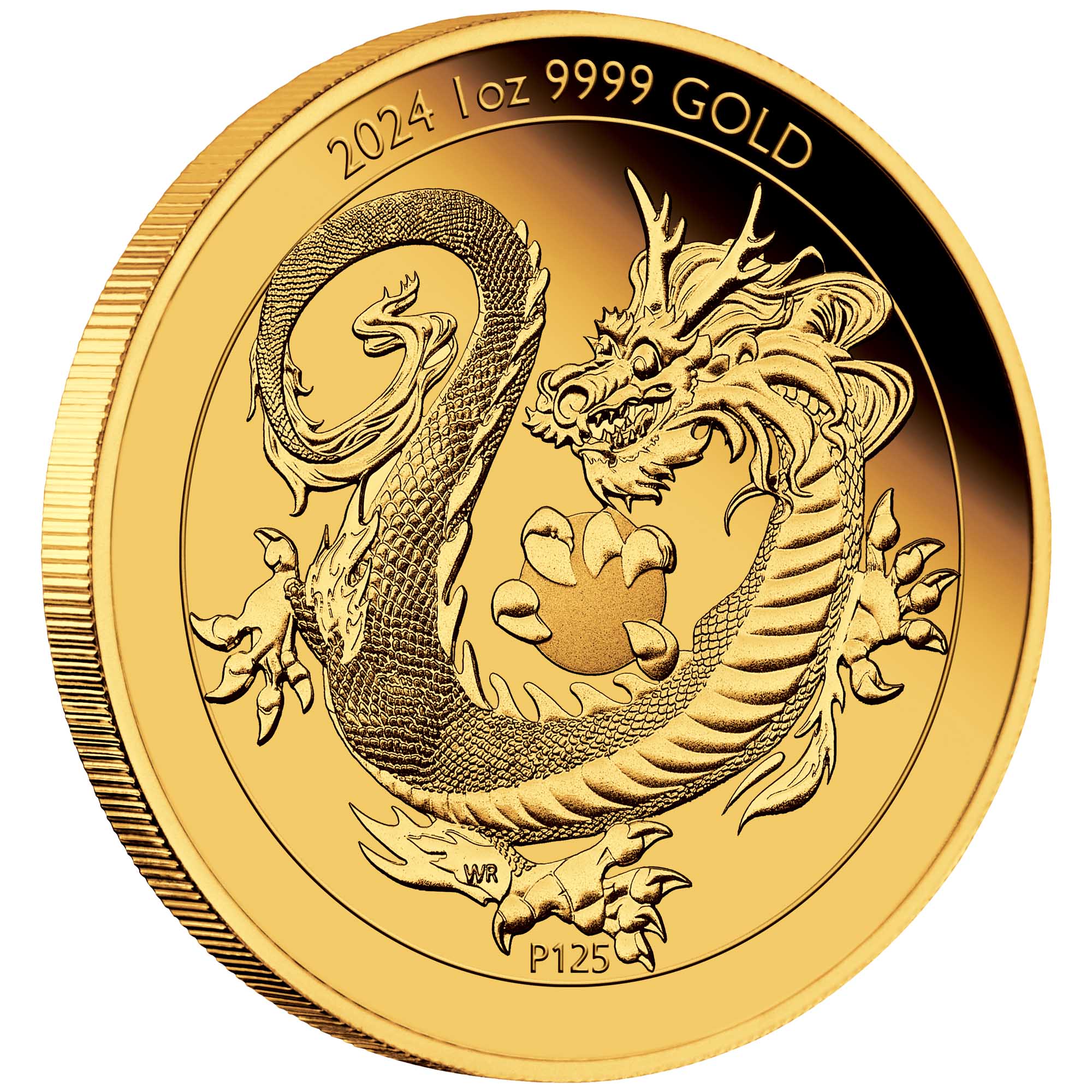 01 2024 Dragon 1oz Gold Proof OnEdge HighRes