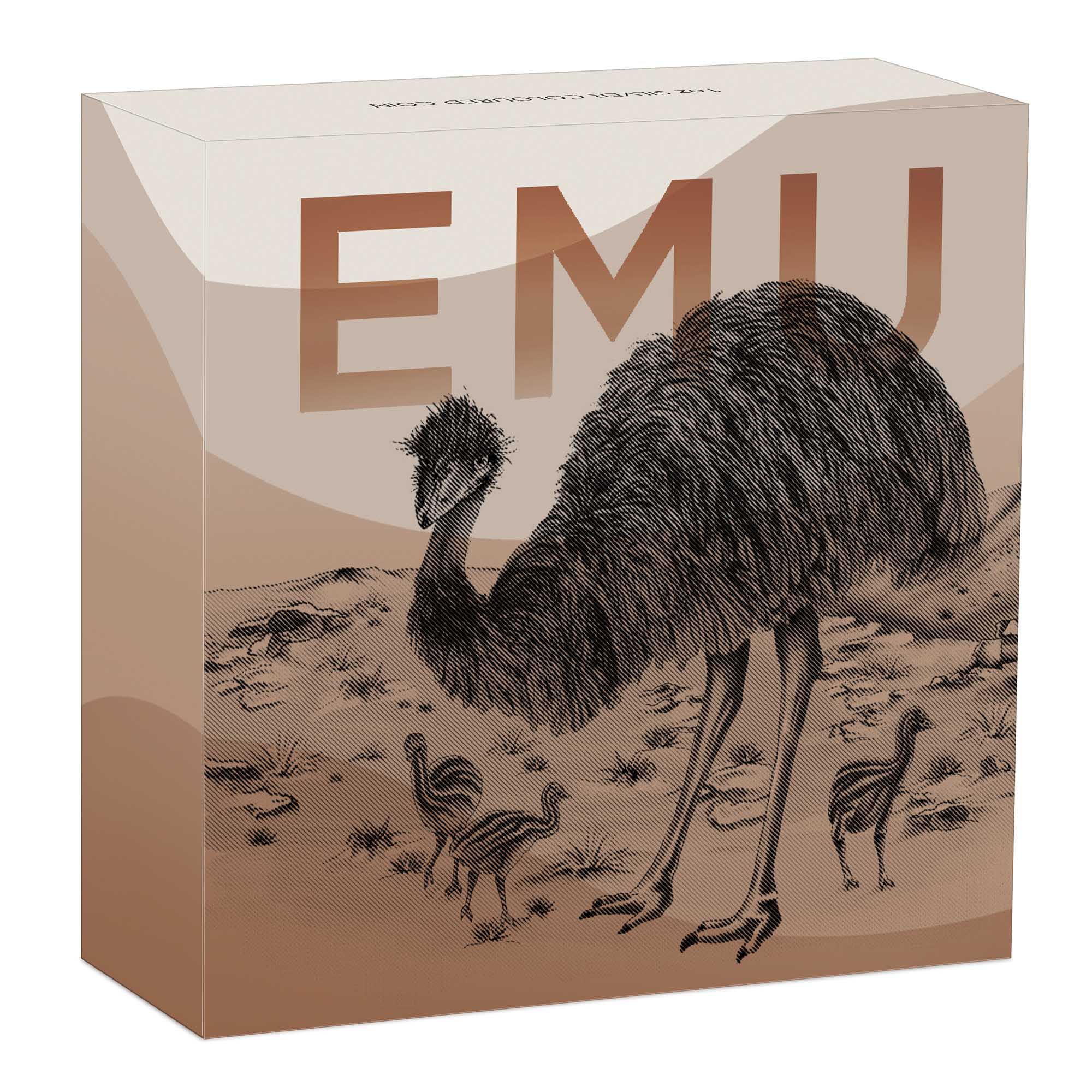 05 2024 Australian Emu 1oz Silver Bullion Coloured Coin Shipper HighRes