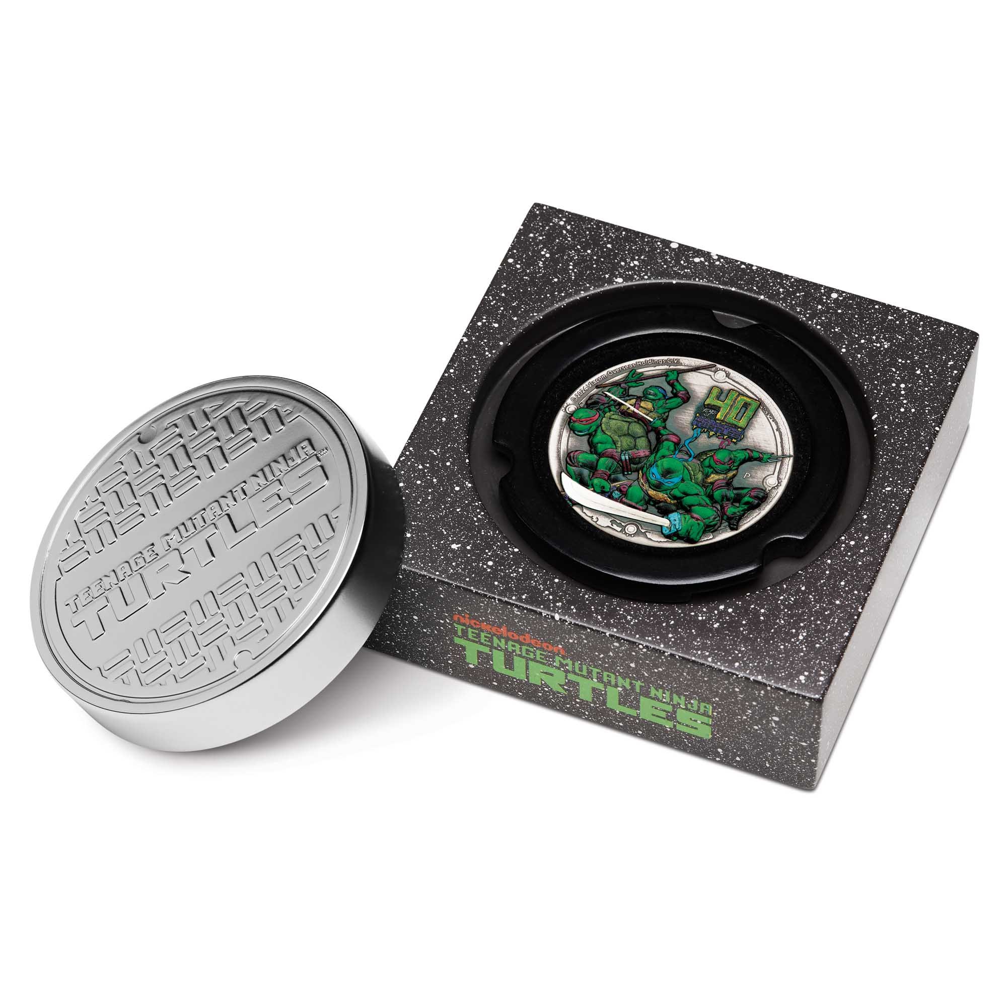 05 Teenage Mutant Ninja Turtles 40th Ann 2024 2oz Silver Antiqued Coloured Coin
