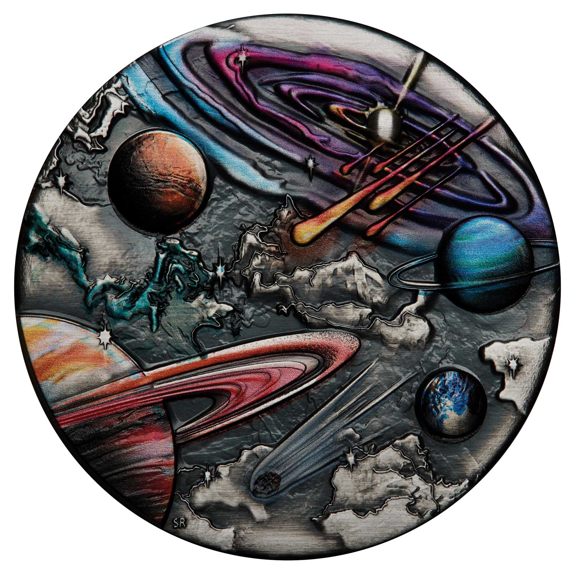 Sky and Planets 2024 5oz Coloured Coin
