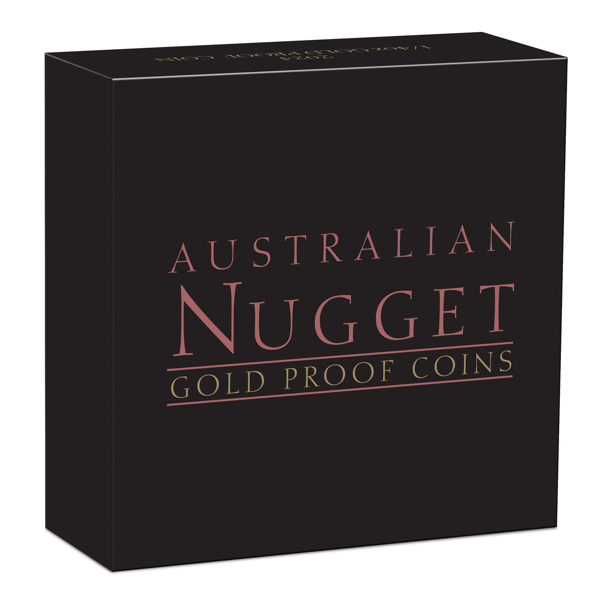 11 Australian Nugget 2024 1 4oz Gold Proof Gilded Coin in shipper HighRes
