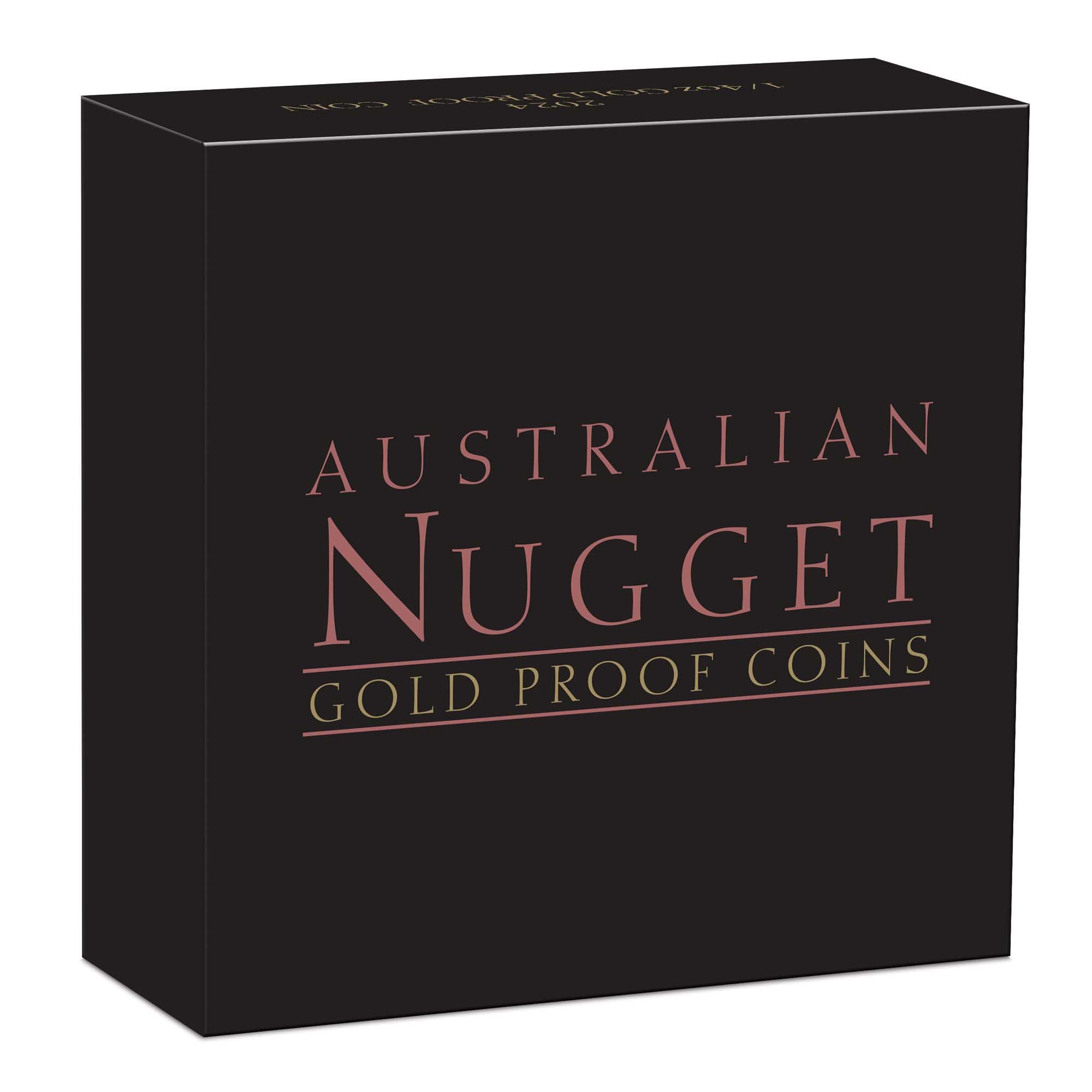 11 Australian Nugget 2024 1 4oz Gold Proof Gilded Coin in shipper HighRes