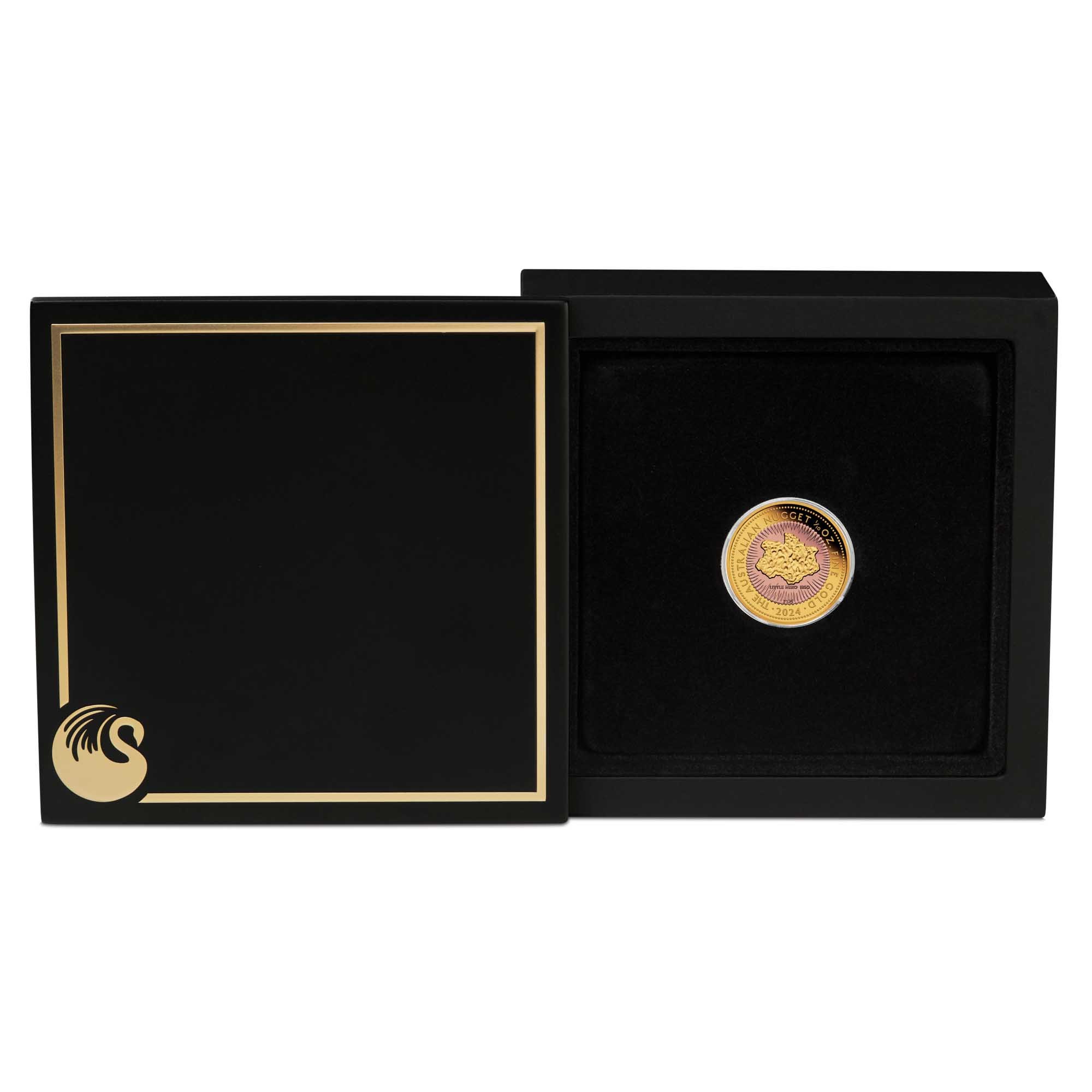 15 Australian Nugget 2024 1 10oz Gold Proof Gilded Coin in case HighRes