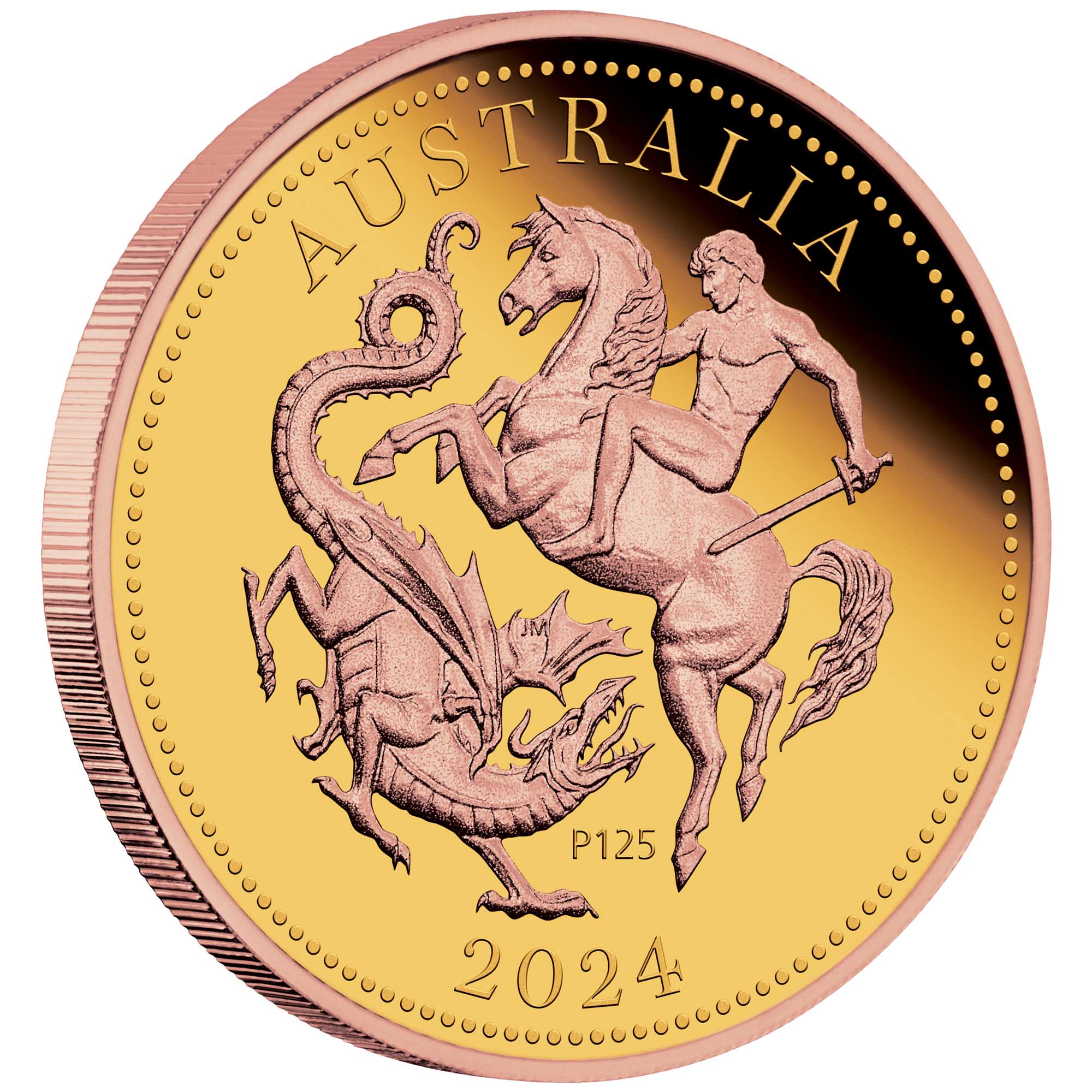 01 The Perth Mint 125th Anniversary Australia Five Sovereign 2024 Gold Pro