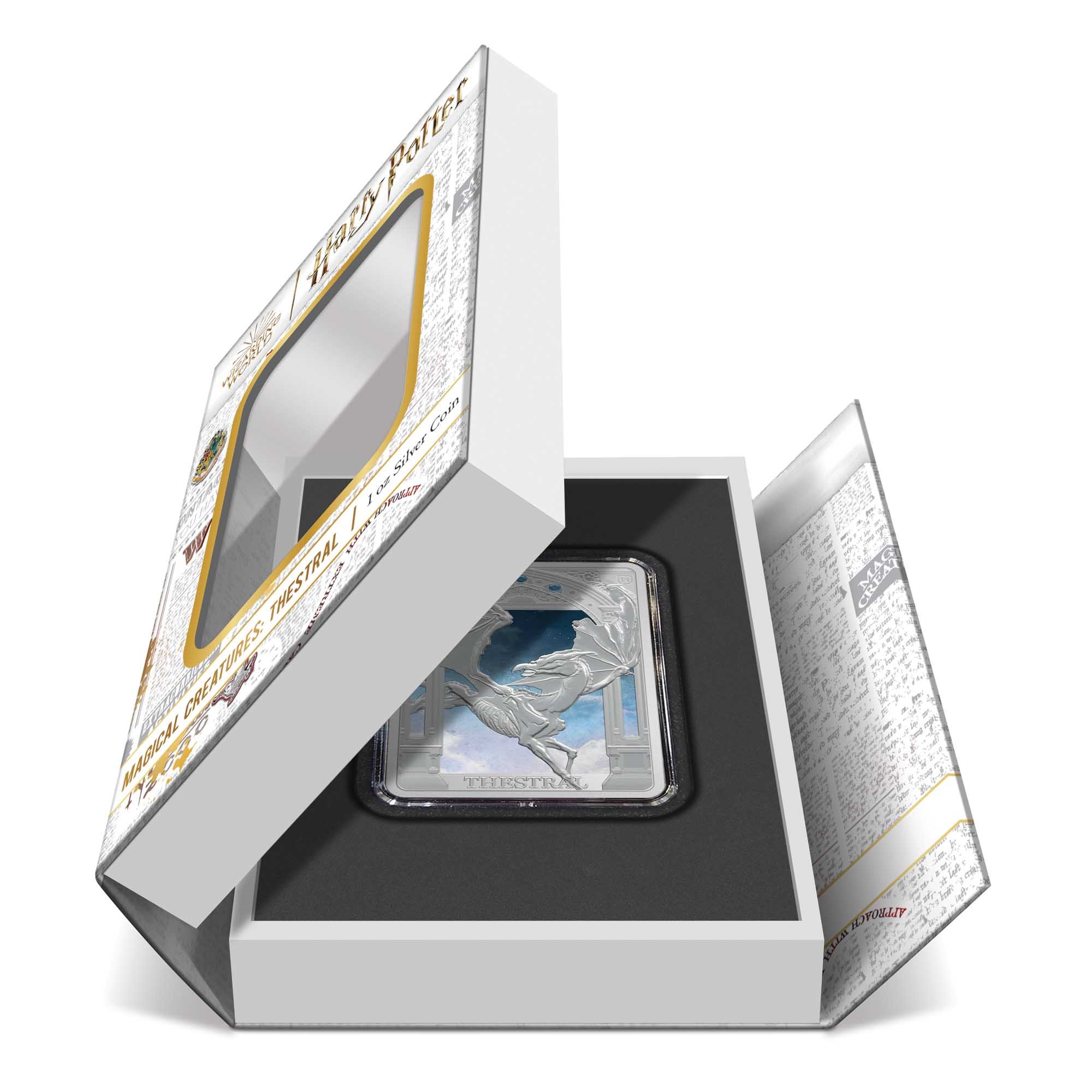 04 2024 HP Magical Creatures THESTRAL 1oz Ag Poster Outer OPEN