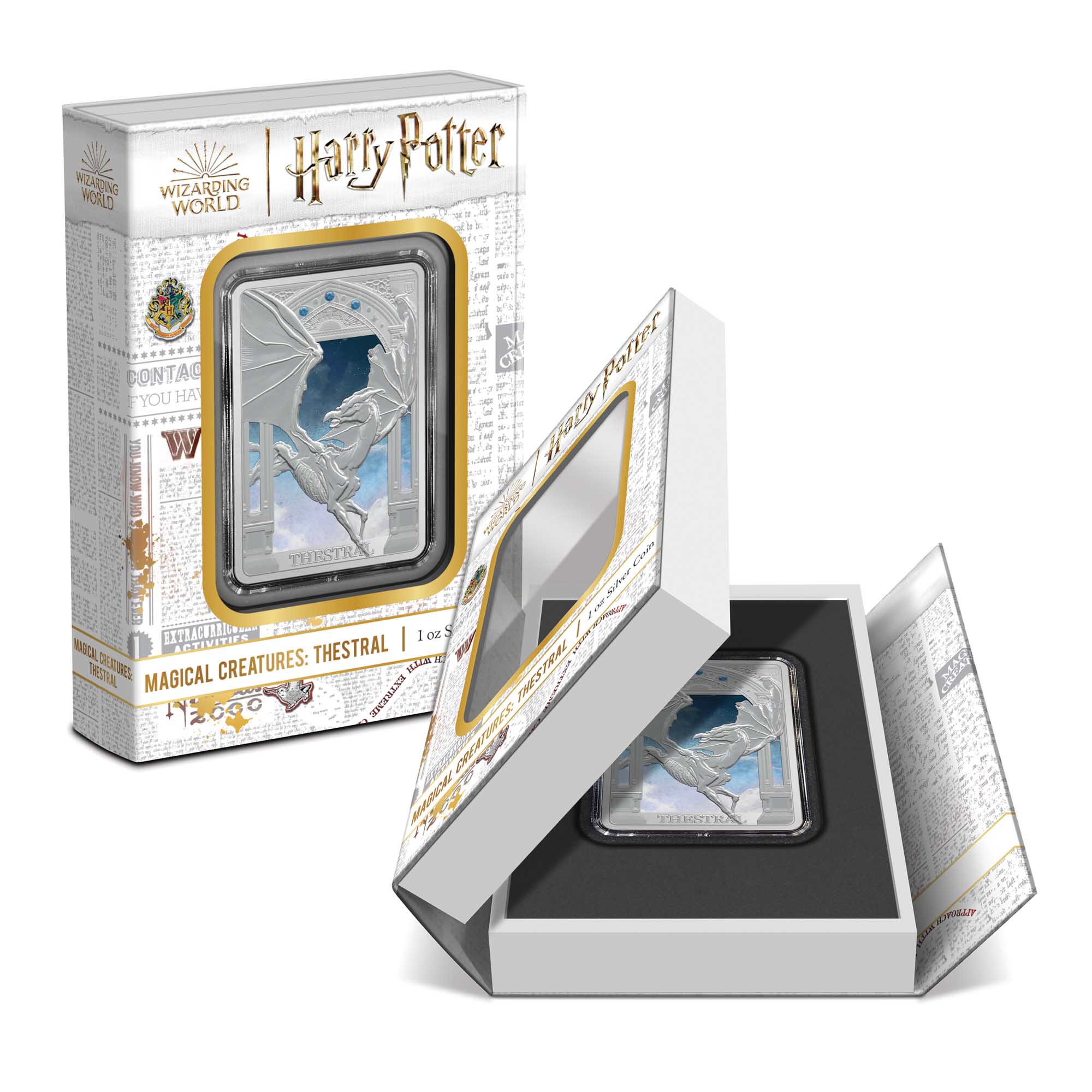 06 2024 HP Magical Creatures THESTRAL 1oz Ag Poster Packaging