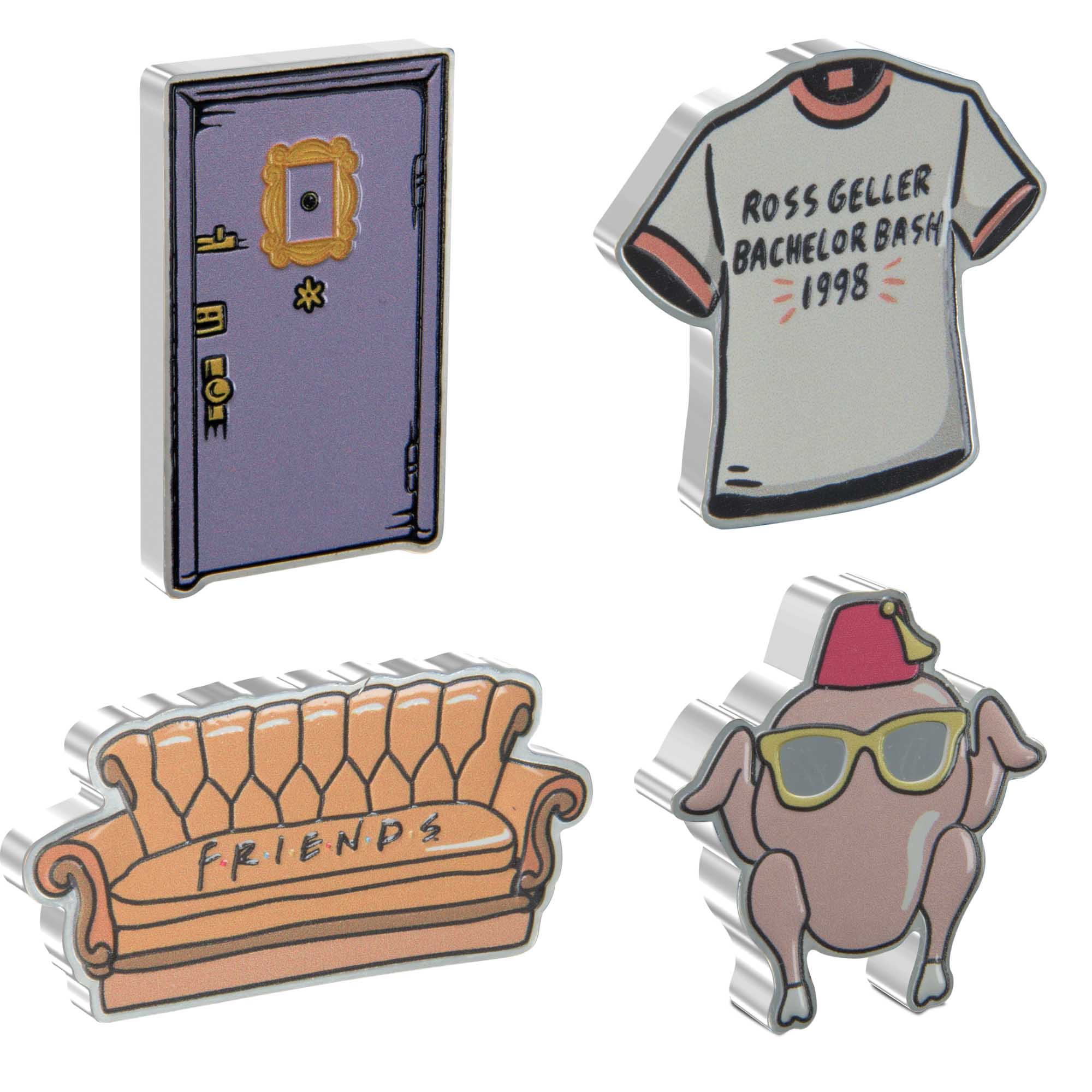 01 2024 Friends Silver Four Coin Set Rev On Edge