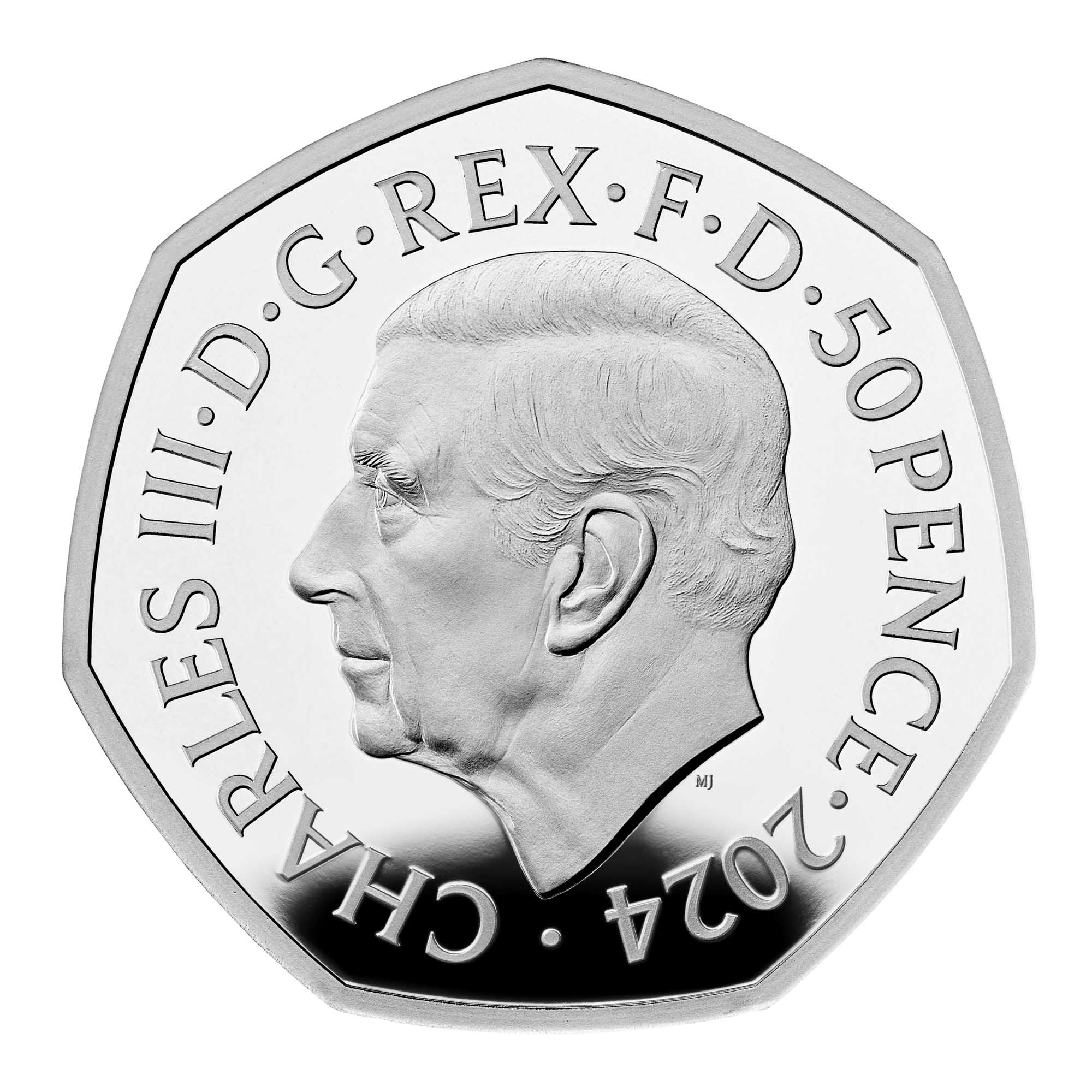 03 UK24GCSP The Gruffalos Child 2024 UK 50p Silver Proof Colour Coin obverse