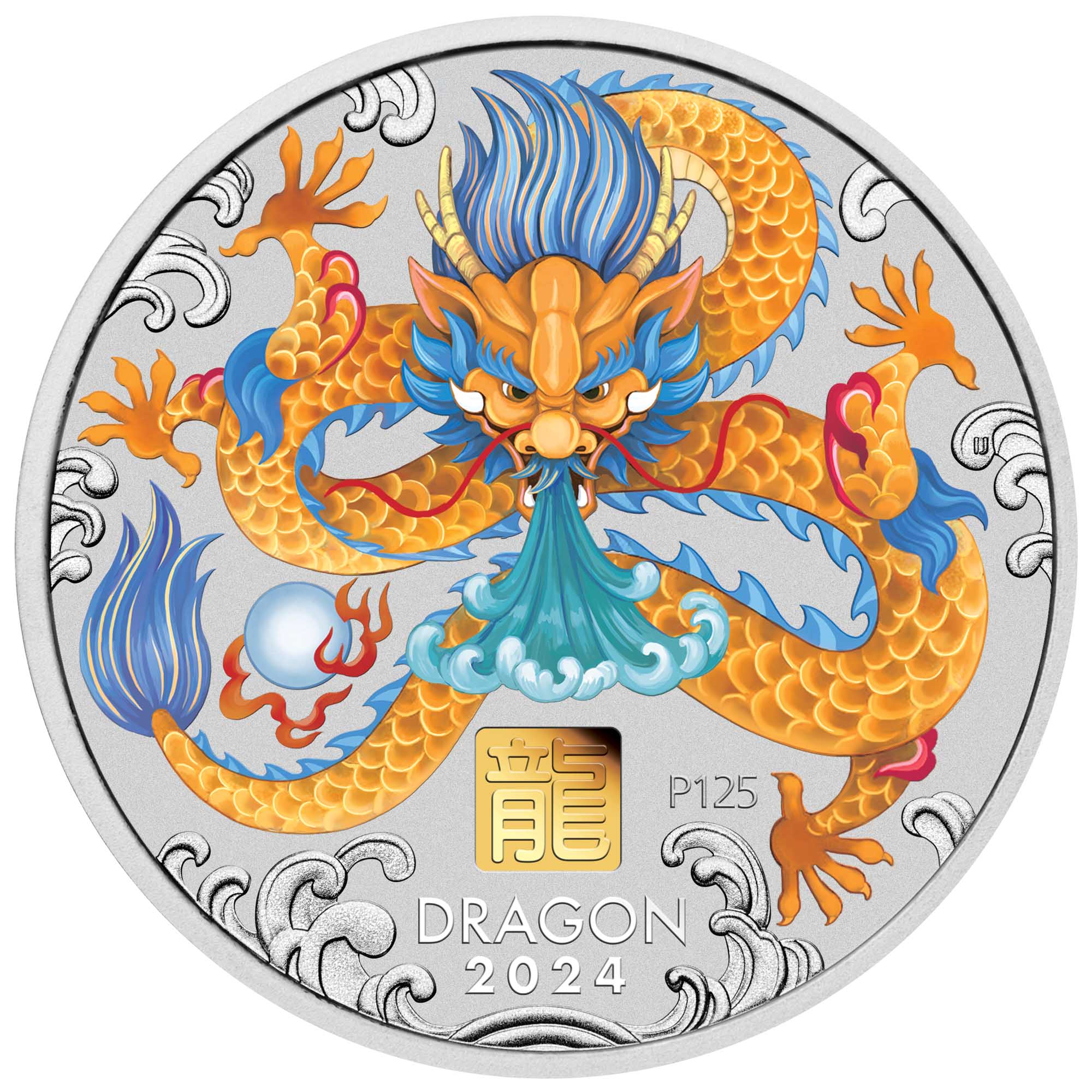 02 2024 Year of the Dragon 1 Kilo Silver Coin With Gold Pr
