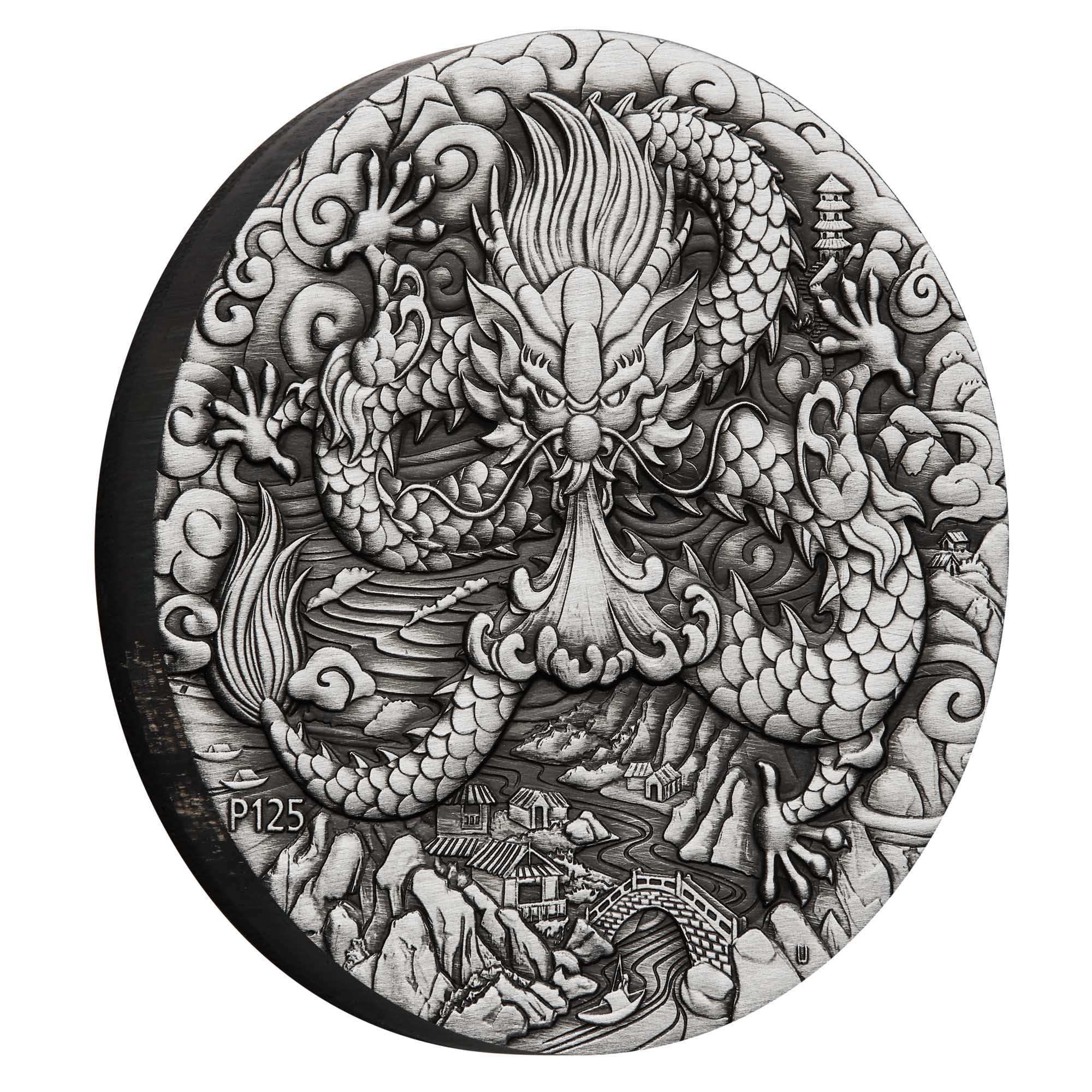 2024 Dragon 2oz Silver Antiqued Coin