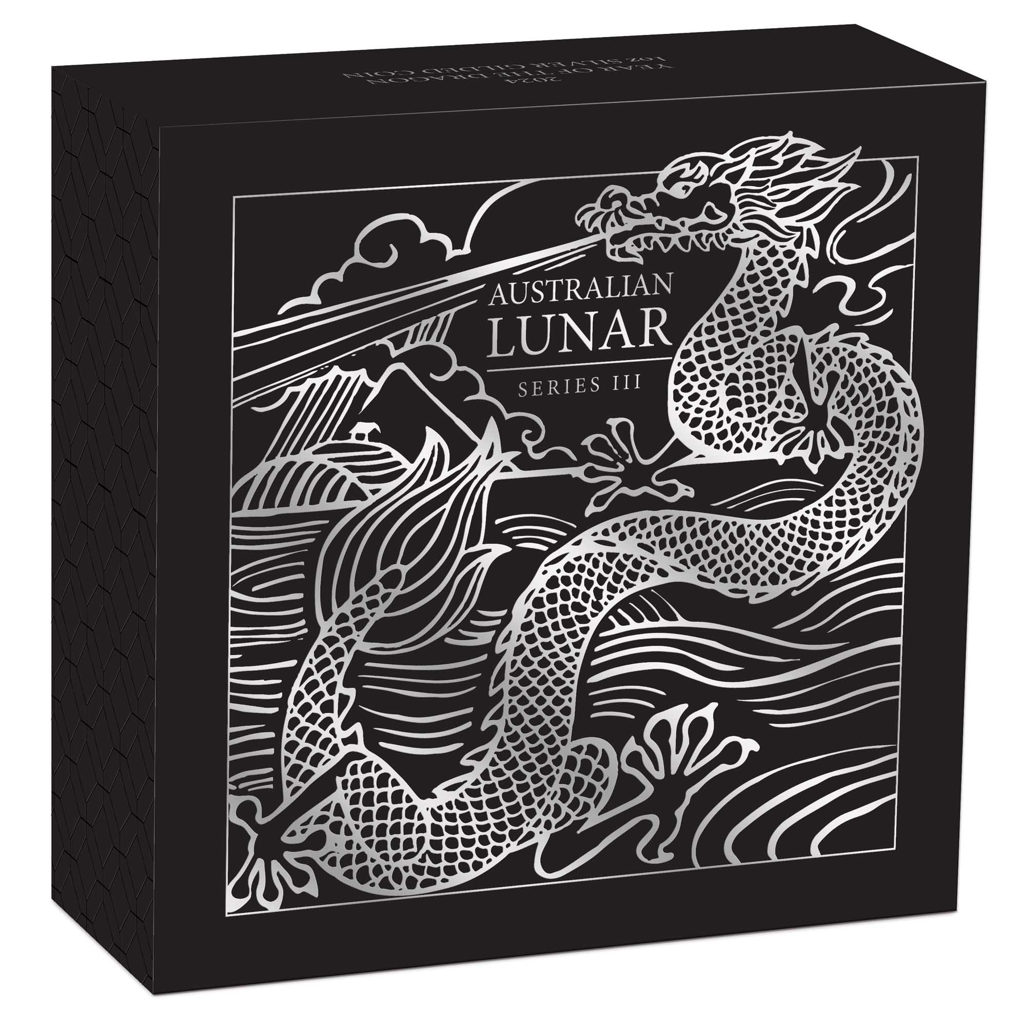 2024 Year of the Dragon 1oz Silver Gilded Coin