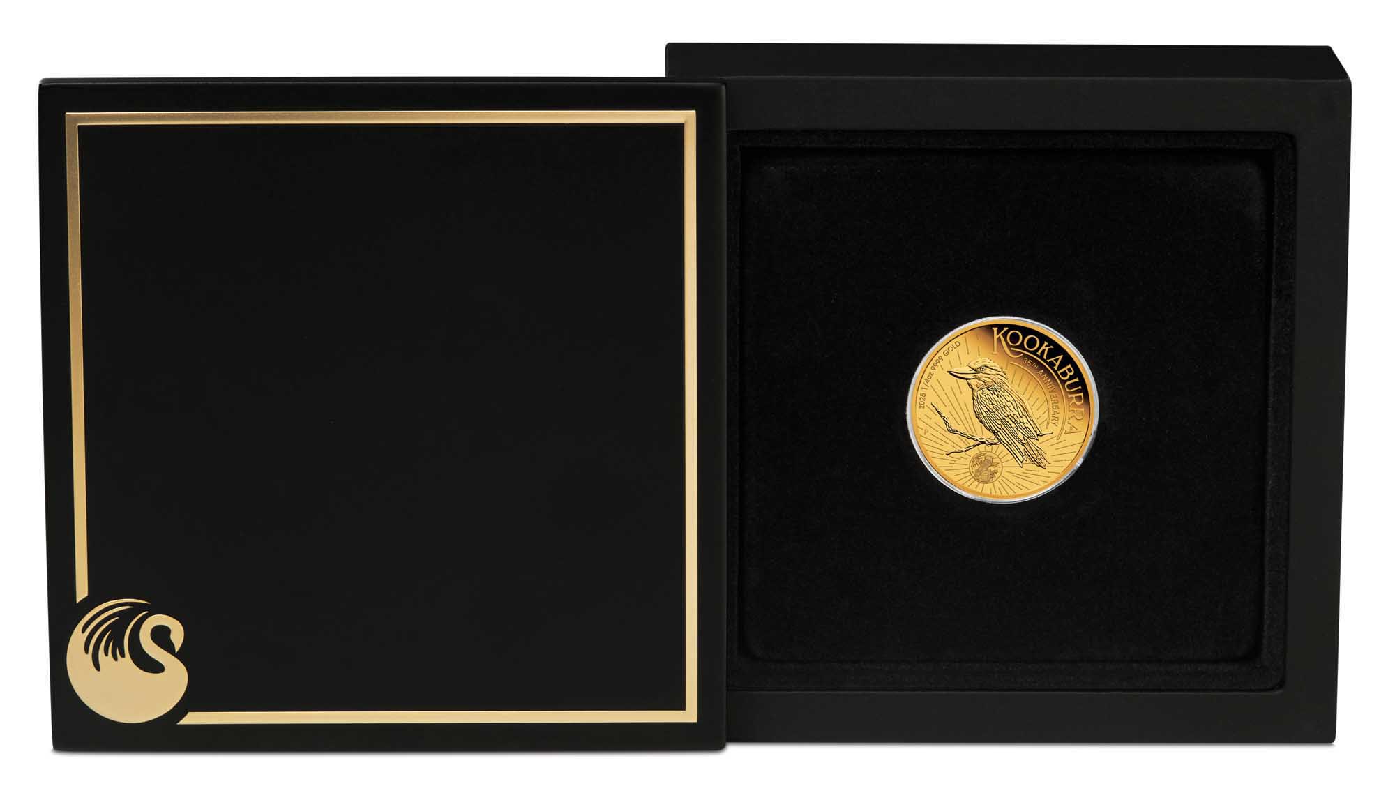 04 Australian Kookaburra 2025 1 4oz Gold Proof Coin in case CROPPED