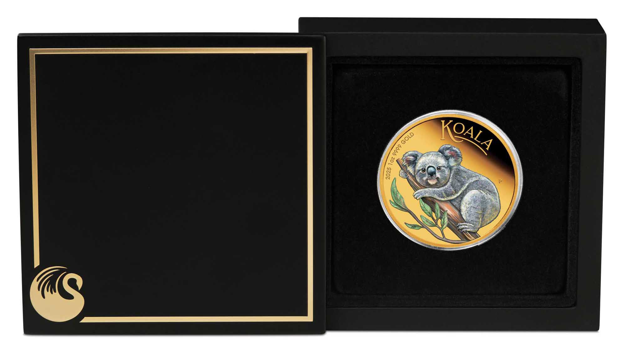 11 2025 Australian Koala 1oz Gold Proof Coloured Coin in case Cropped